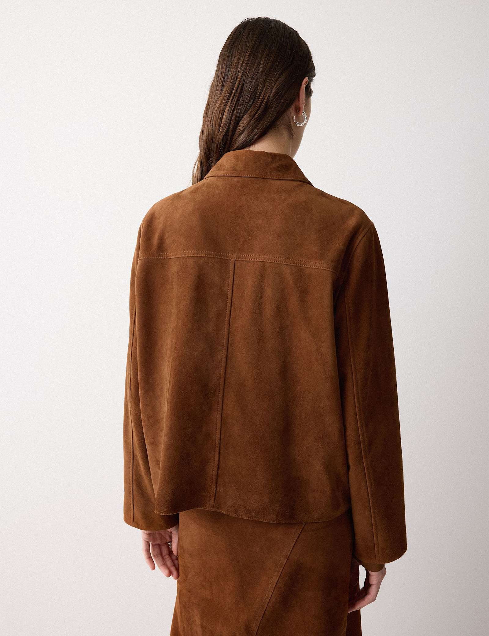 Suede Patch Pocket Utility Jacket - image 5