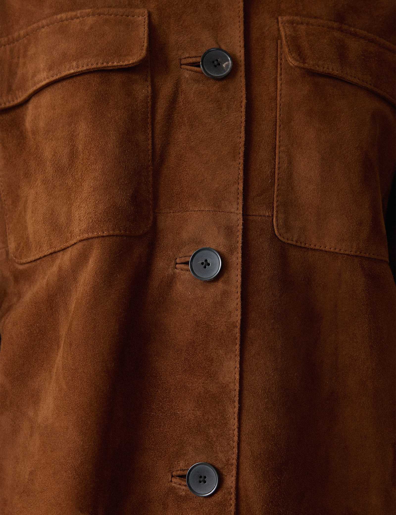 Suede Patch Pocket Utility Jacket - image 3