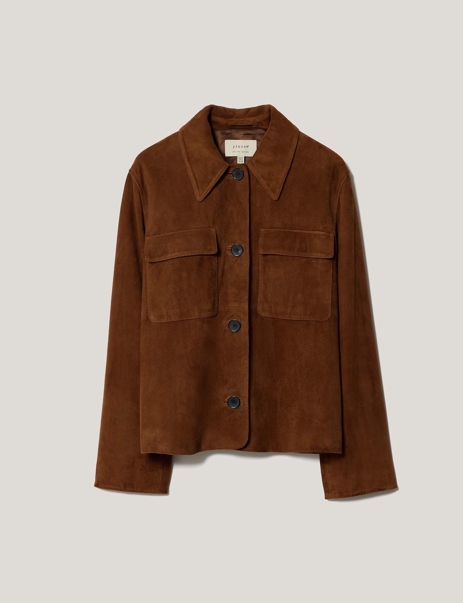Suede Patch Pocket Utility Jacket - image 1