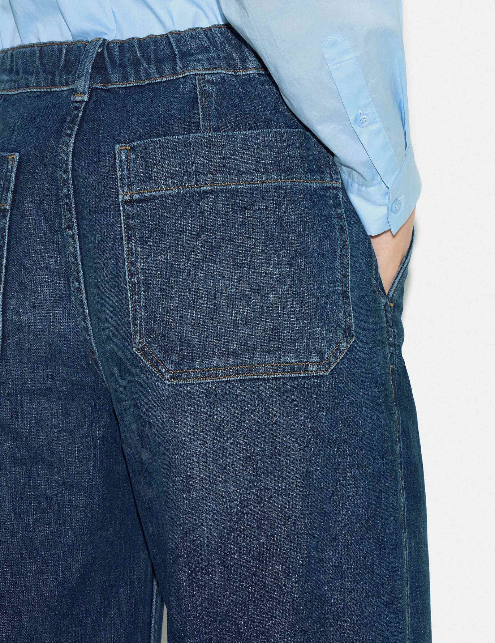 High Waisted Wide Leg Ankle Grazer Jeans - image 3