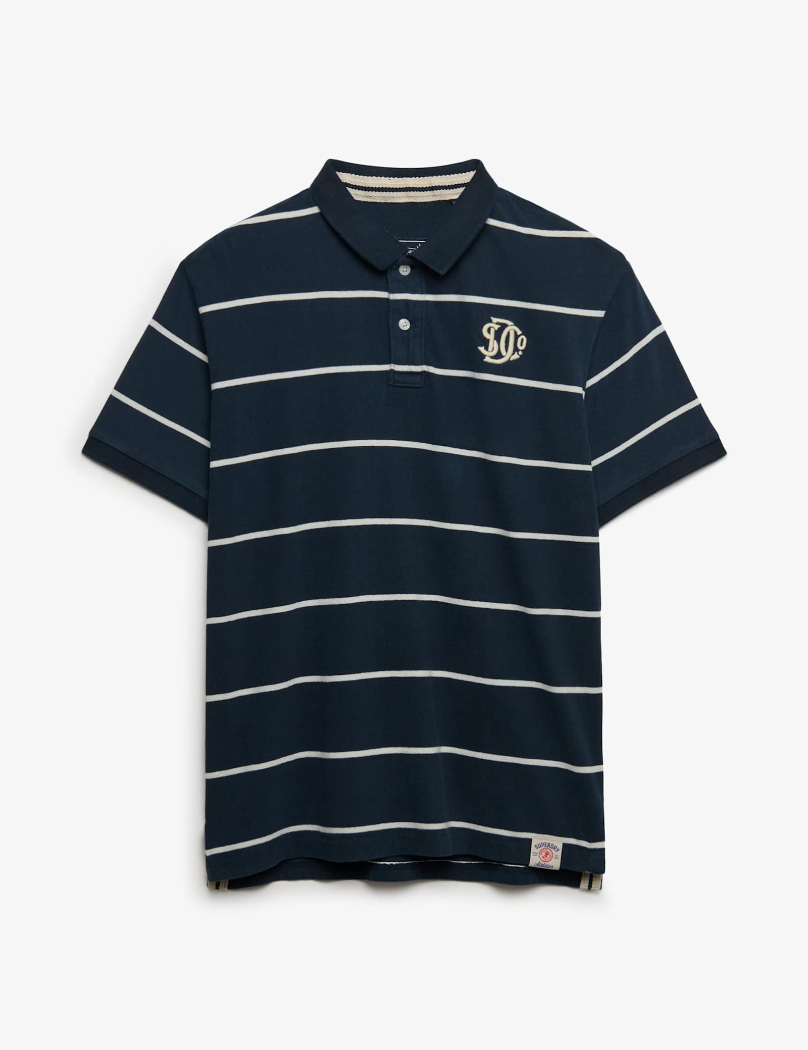 Pure Cotton Jersey Striped Polo Shirt - image 1