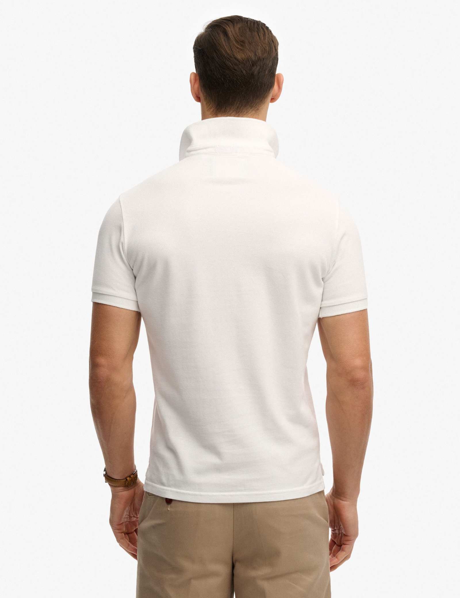 Pure Cotton Pique Logo Patch Polo Shirt - image 5