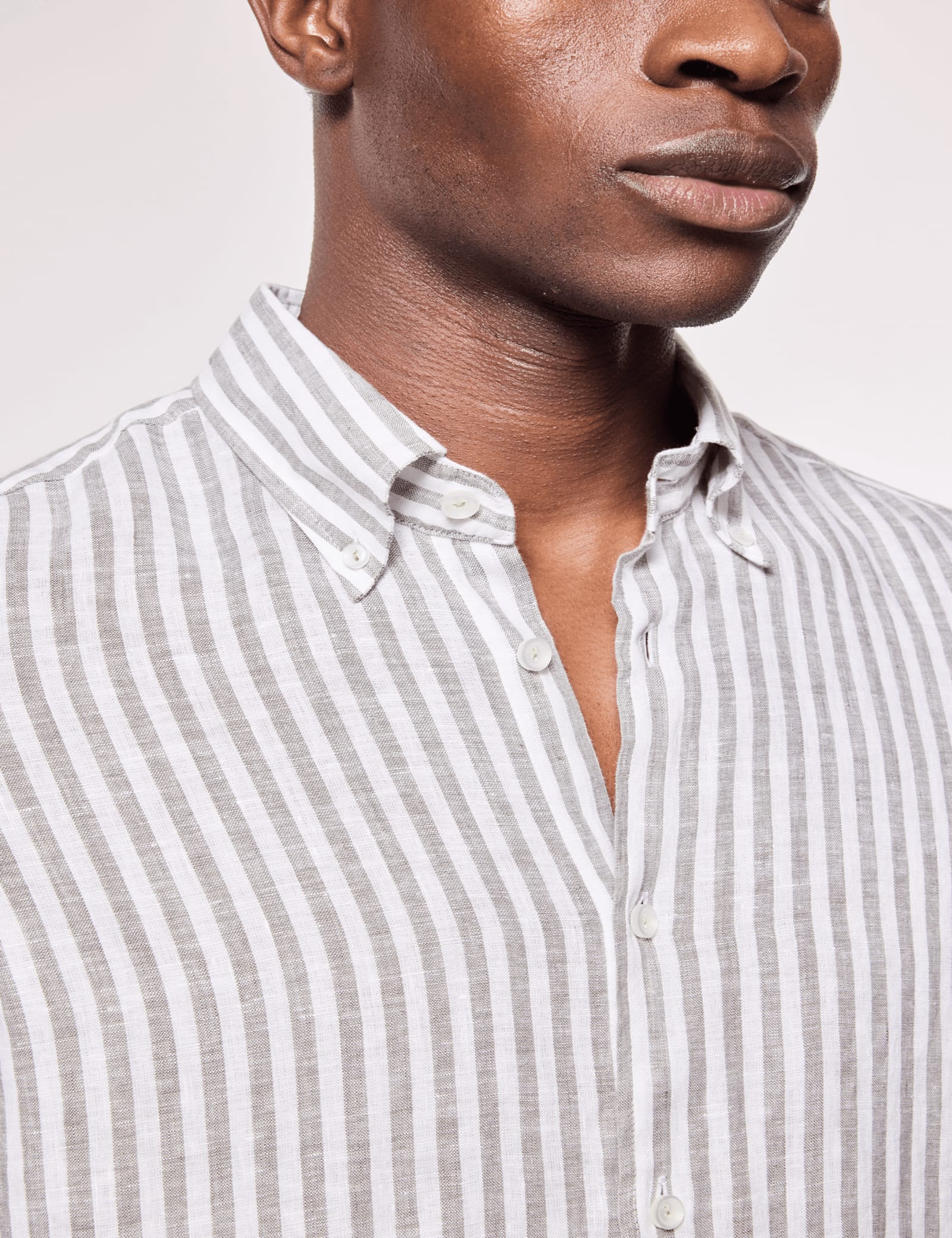 Regular Fit Pure Linen Striped Shirt - image 1