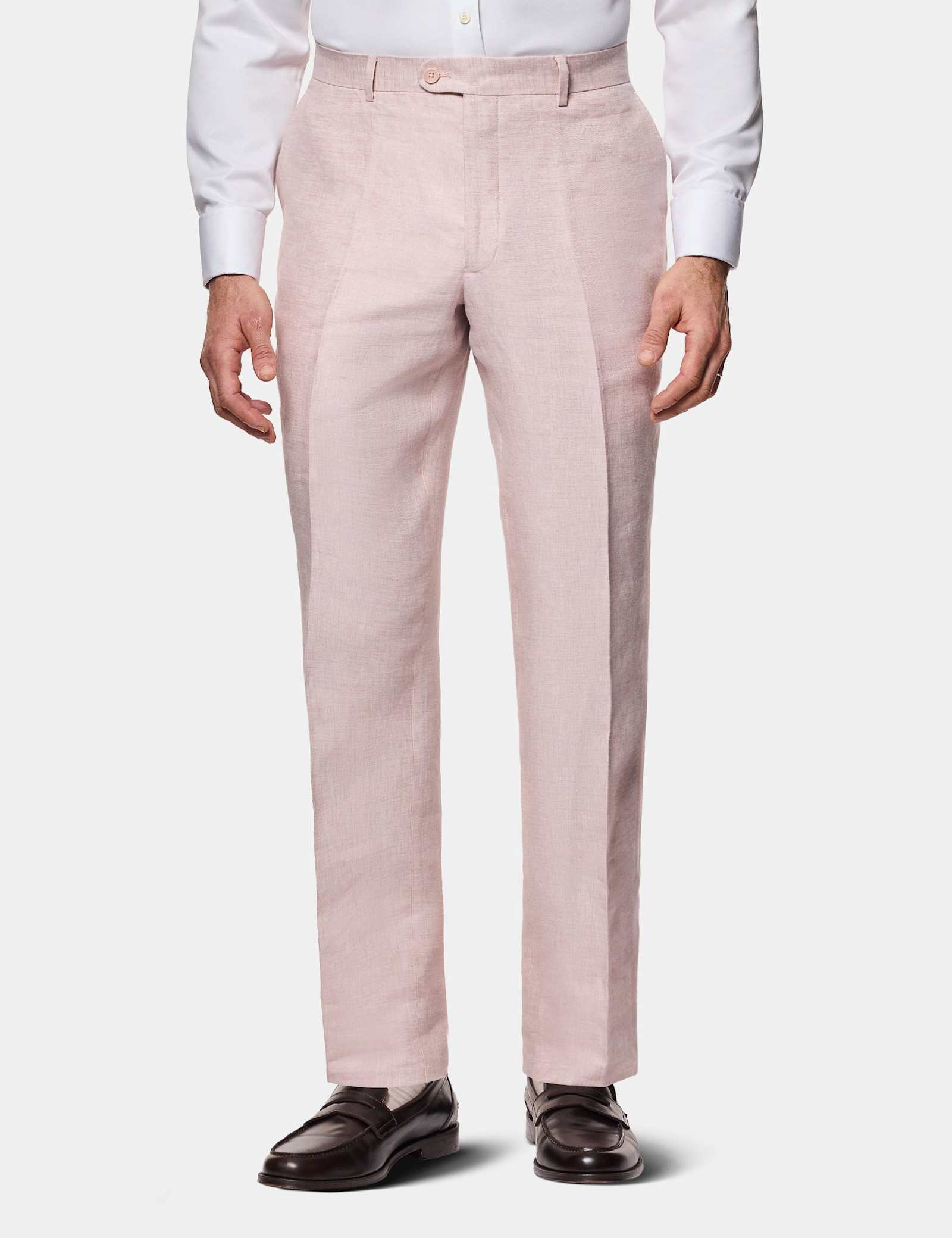 Tailored Fit Pure Linen Single Pleat Trousers - image 2