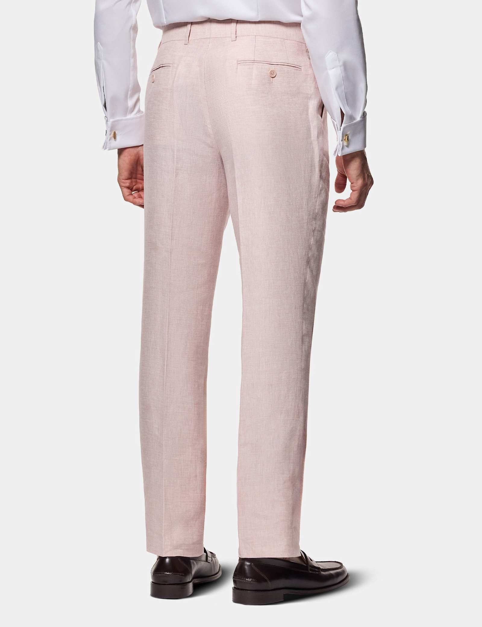 Tailored Fit Pure Linen Single Pleat Trousers - image 3