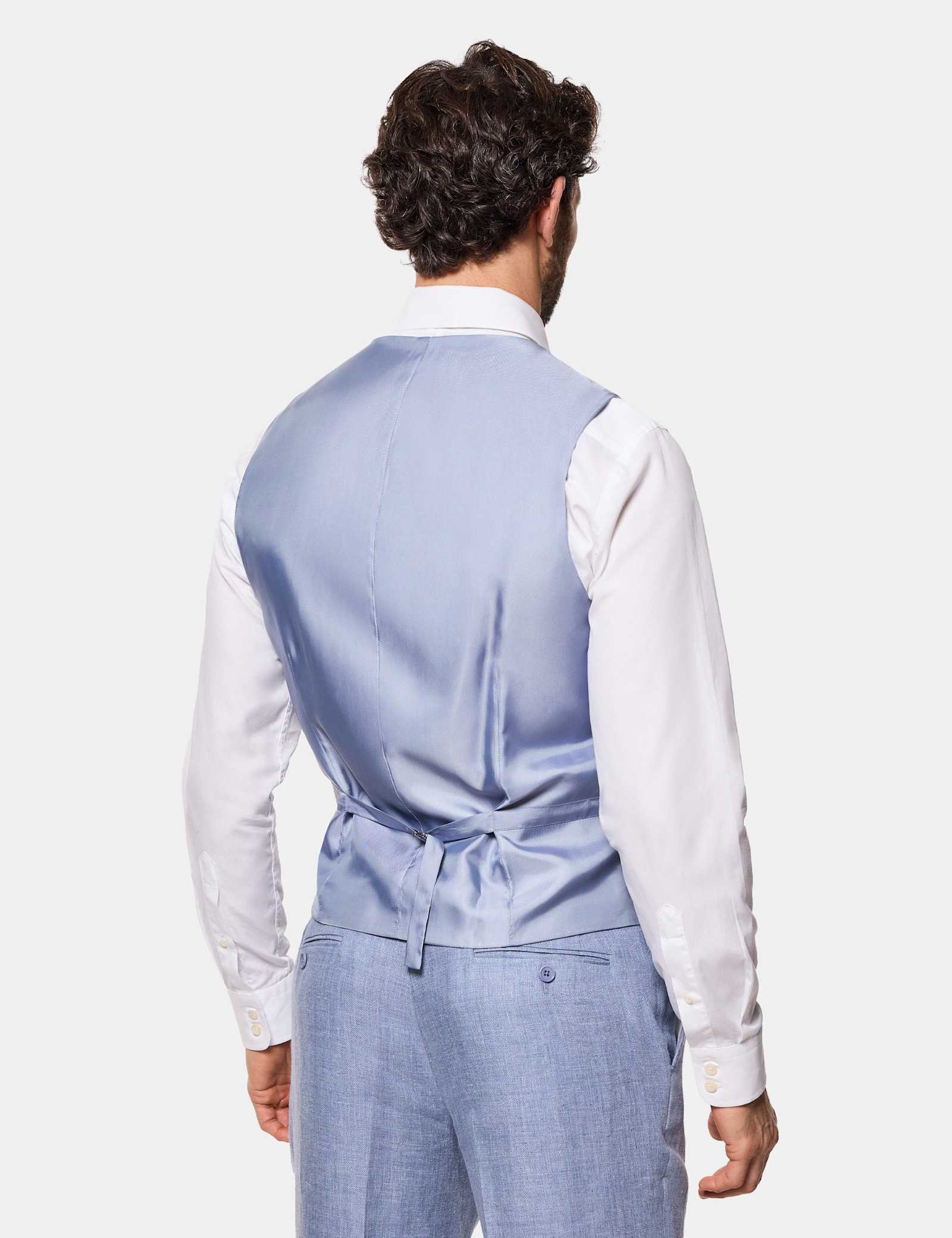 Tailored Fit Pure Linen Waistcoat - image 3
