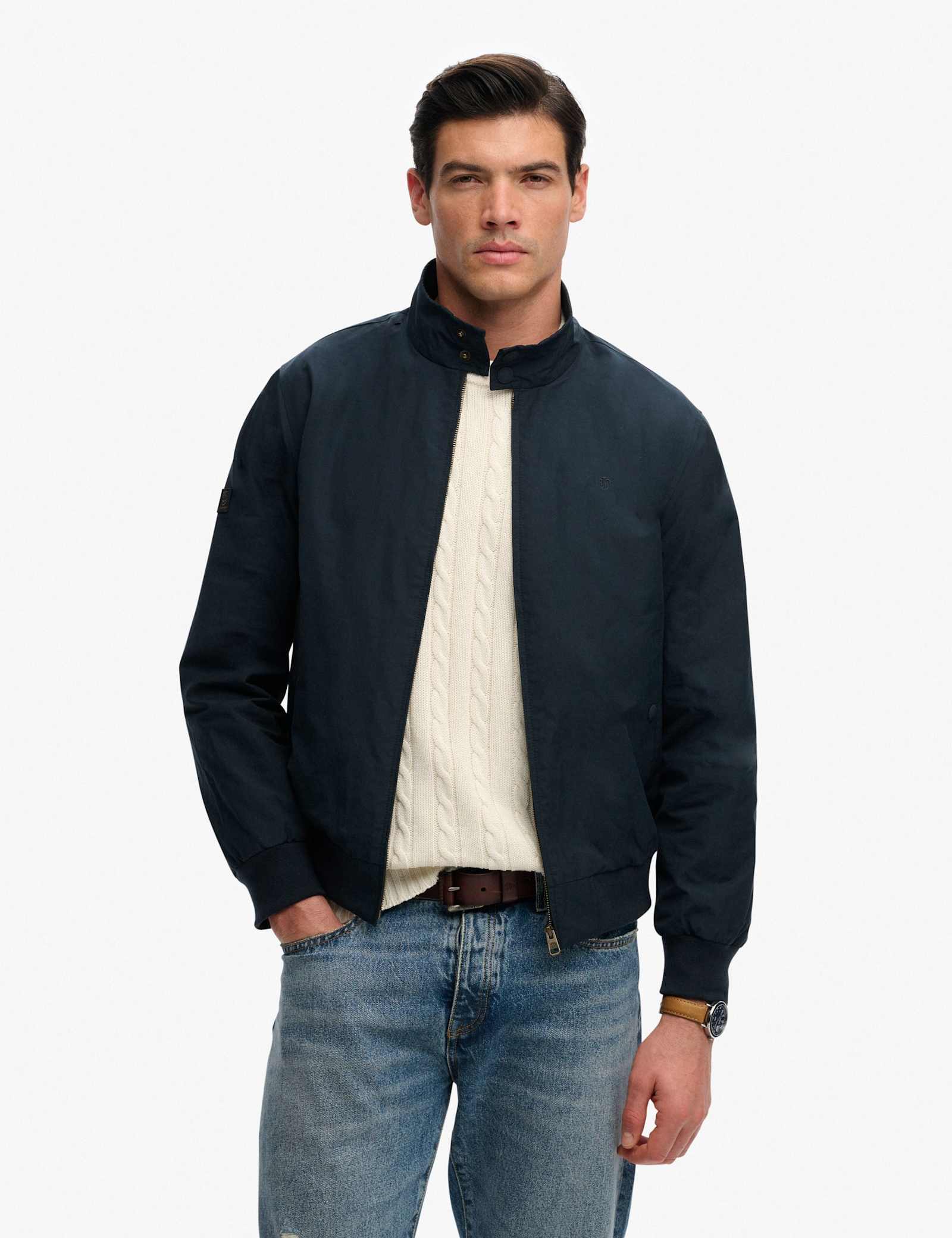 Cotton Blend Harrington Jacket - image 3