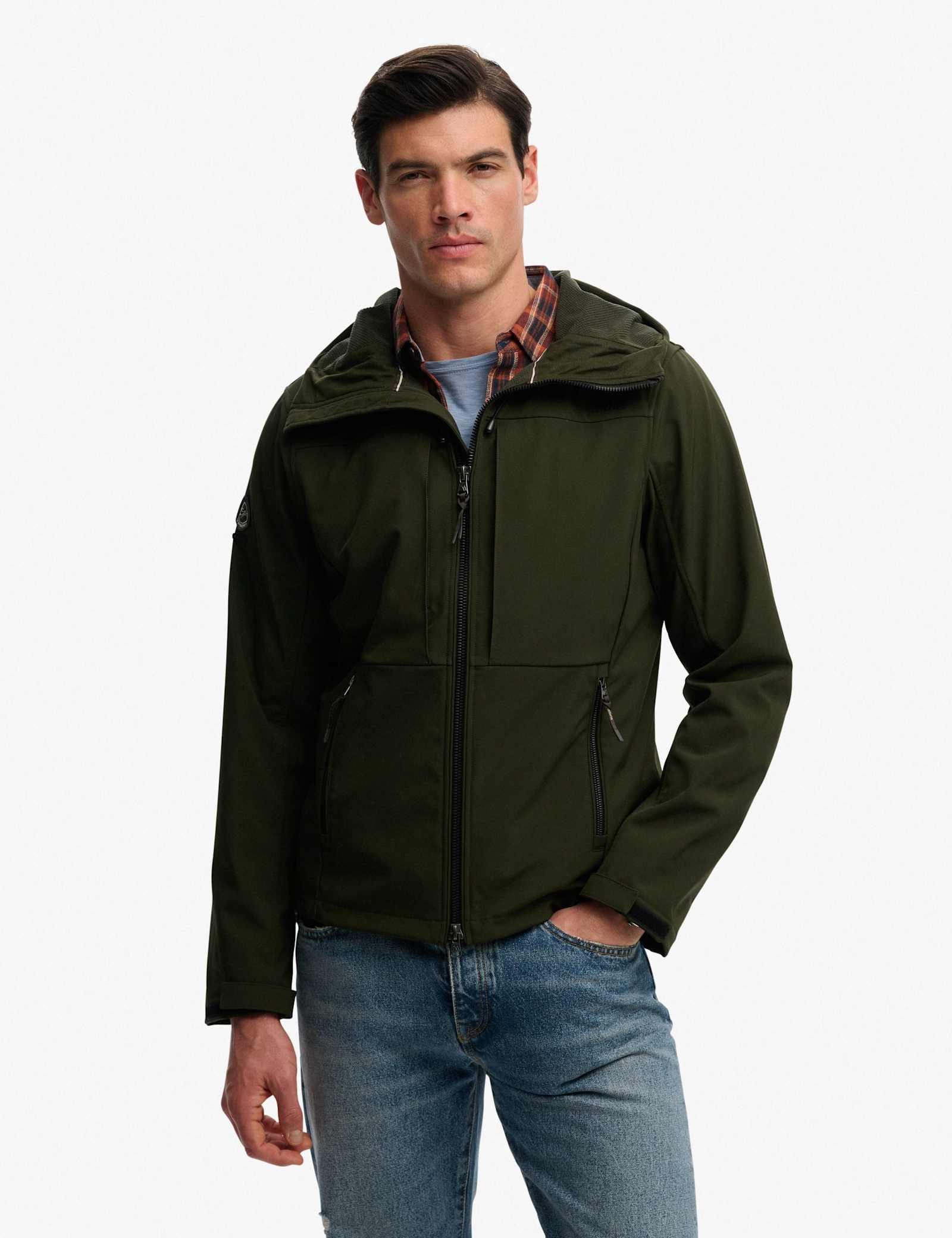 Water Resistant Hooded Softshell Jacket - image 5