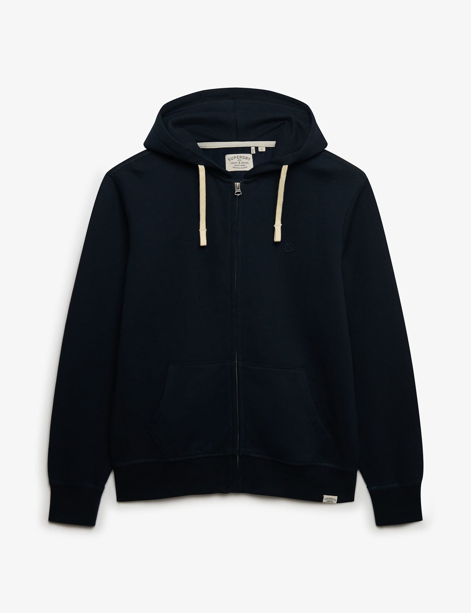 Cotton Rich Logo Embroidery Zip Up Hoodie - image 1