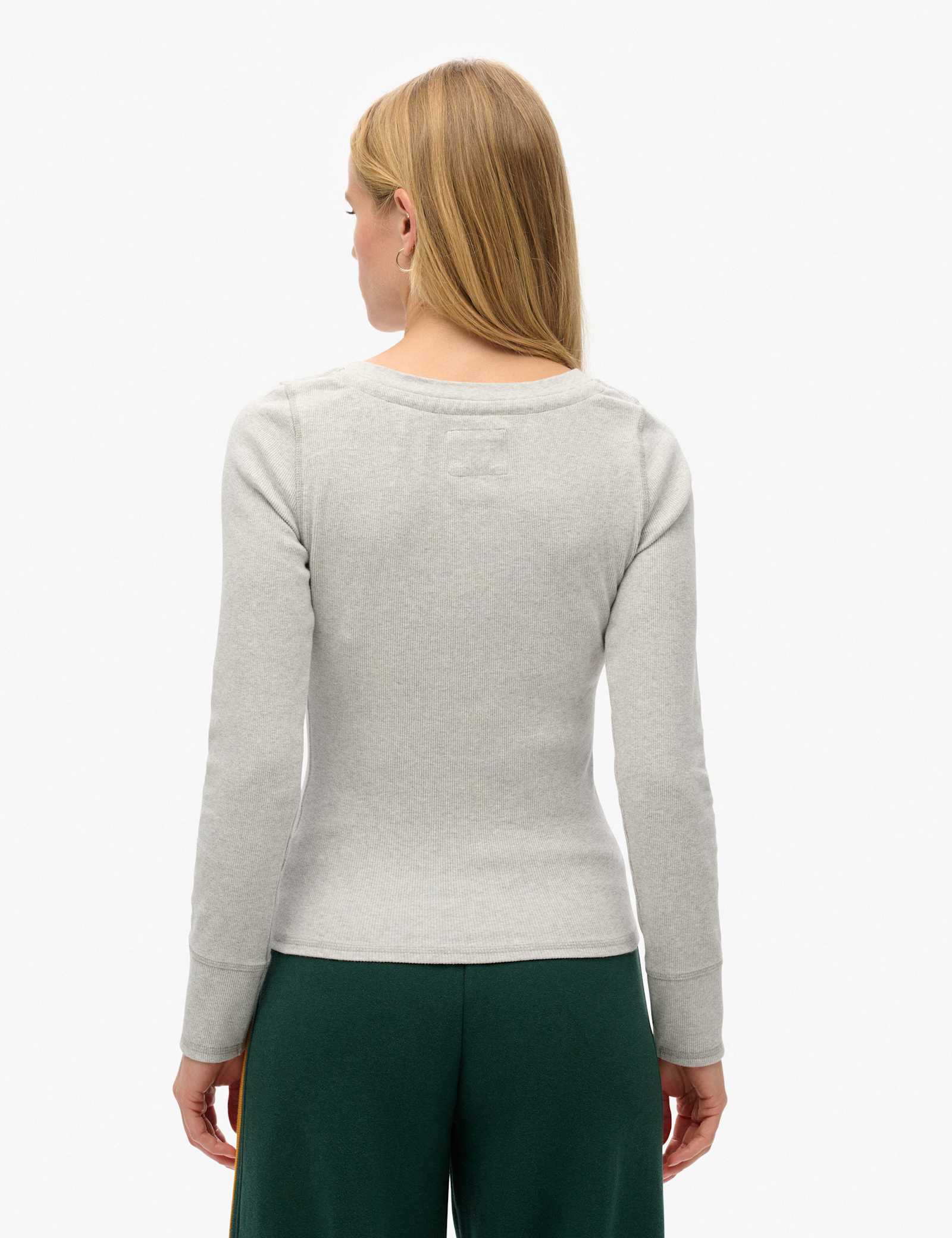 Athletic Button Down Long Sleeve Top - image 4