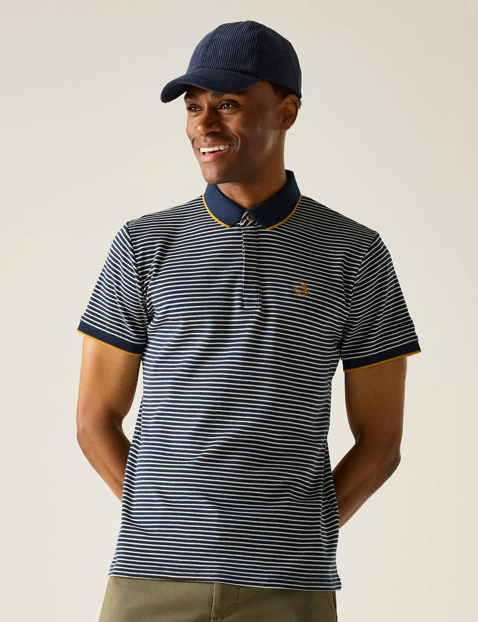 Tiver Pure Cotton Striped Tipped Polo Shirt - image 5