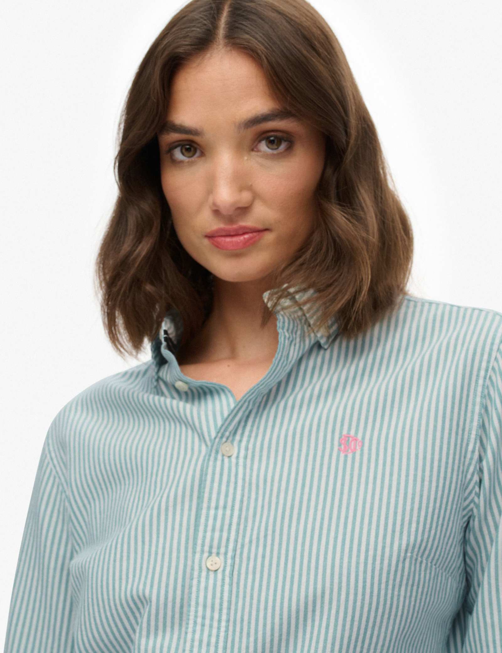 Pure Cotton Striped Oxford Shirt - image 5