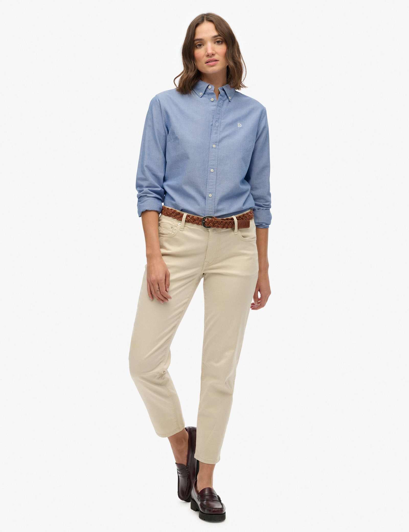 Pure Cotton Slim Oxford Shirt - image 5