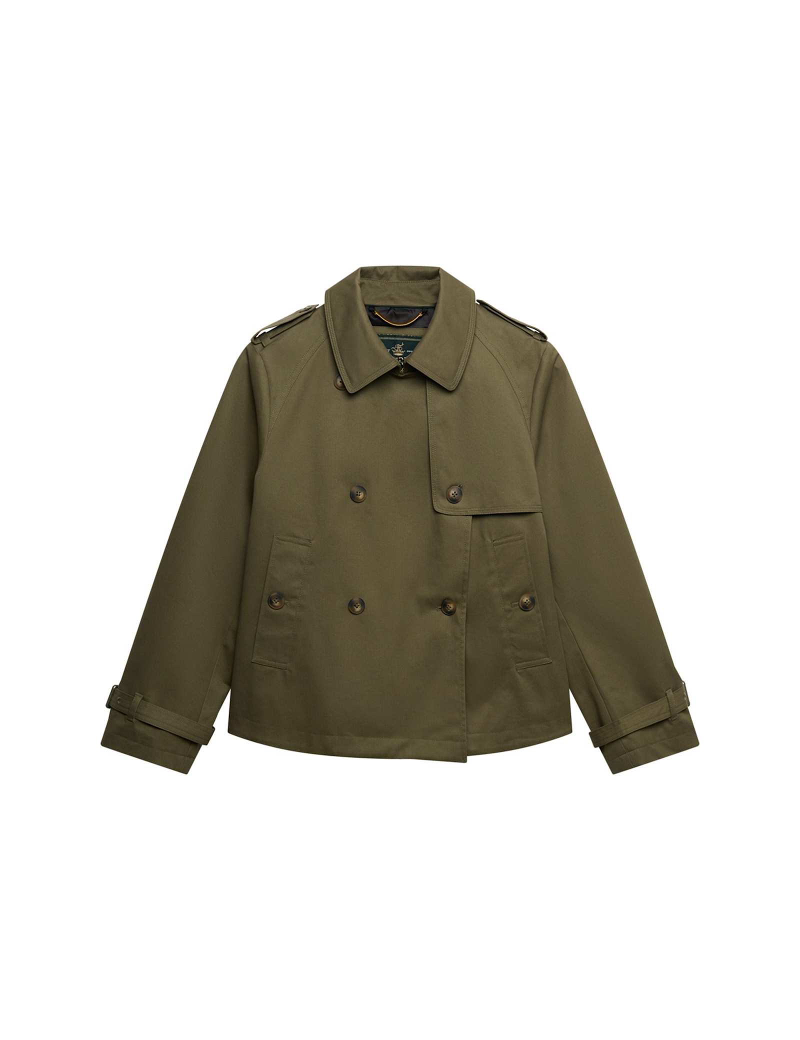 Cotton Rich Collared Short Trench Coat - image 1