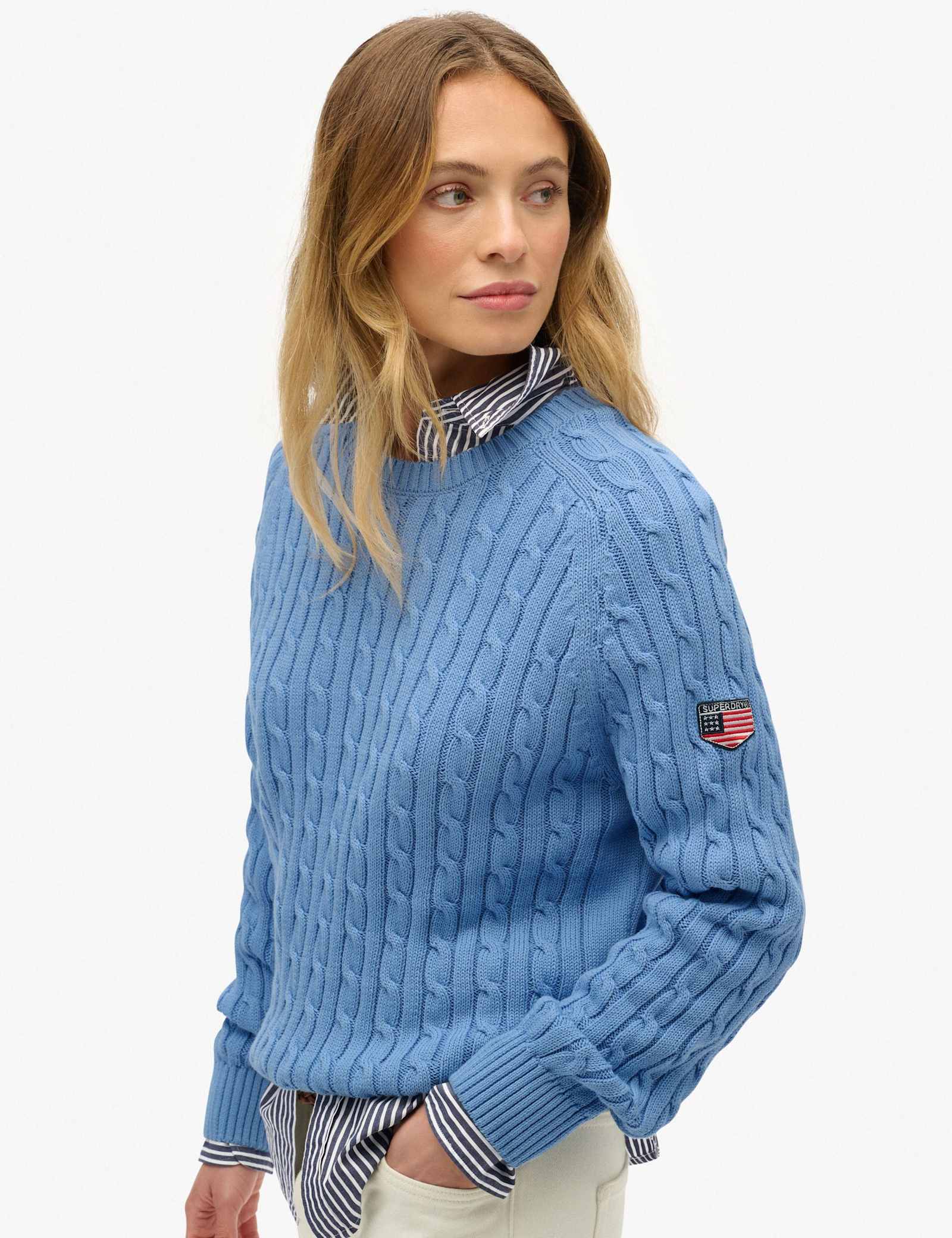 Pure Cotton Cable Knit Relaxed Jumper - image 4