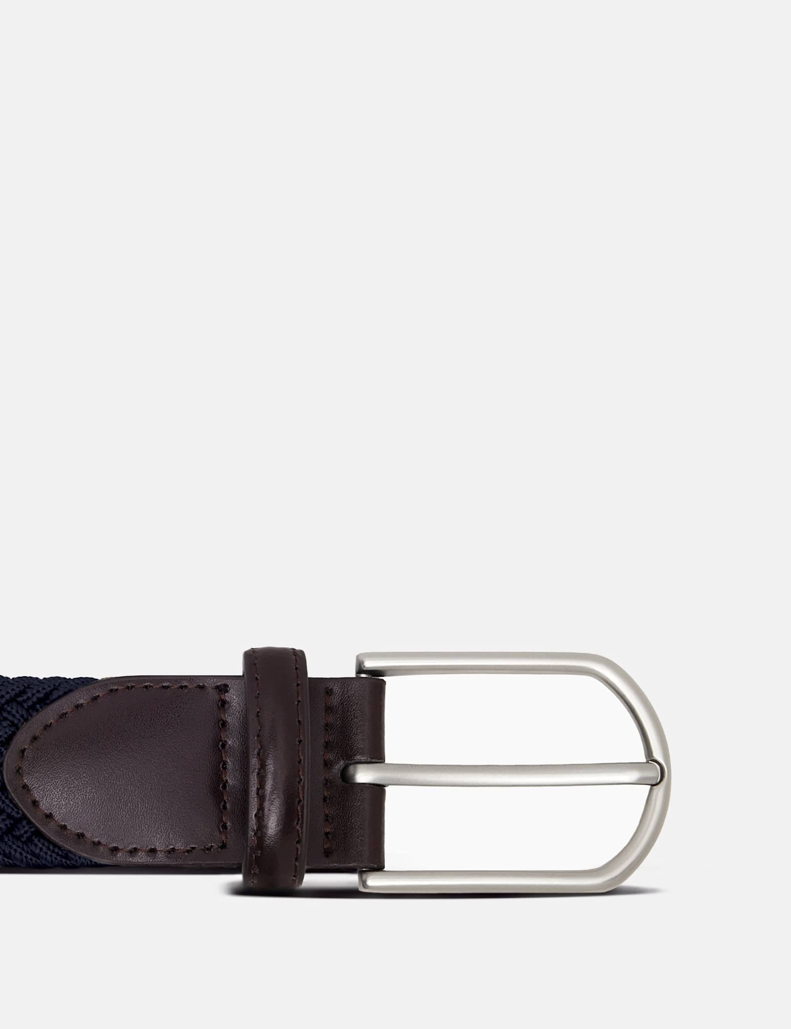 Leather Braided Stretch Belt - image 2
