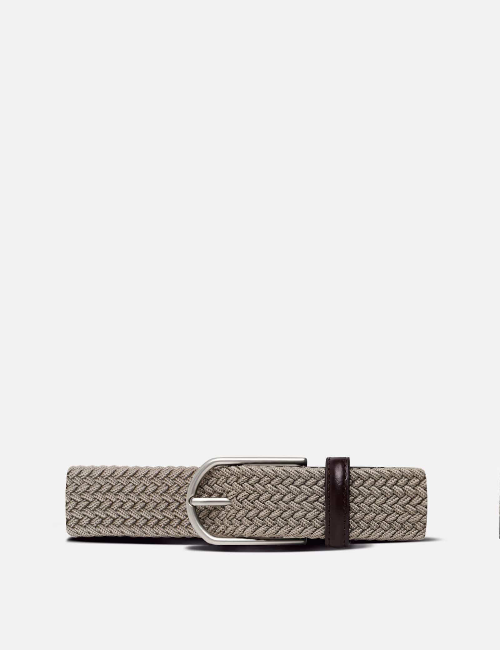 Leather Braided Stretch Belt - image 3