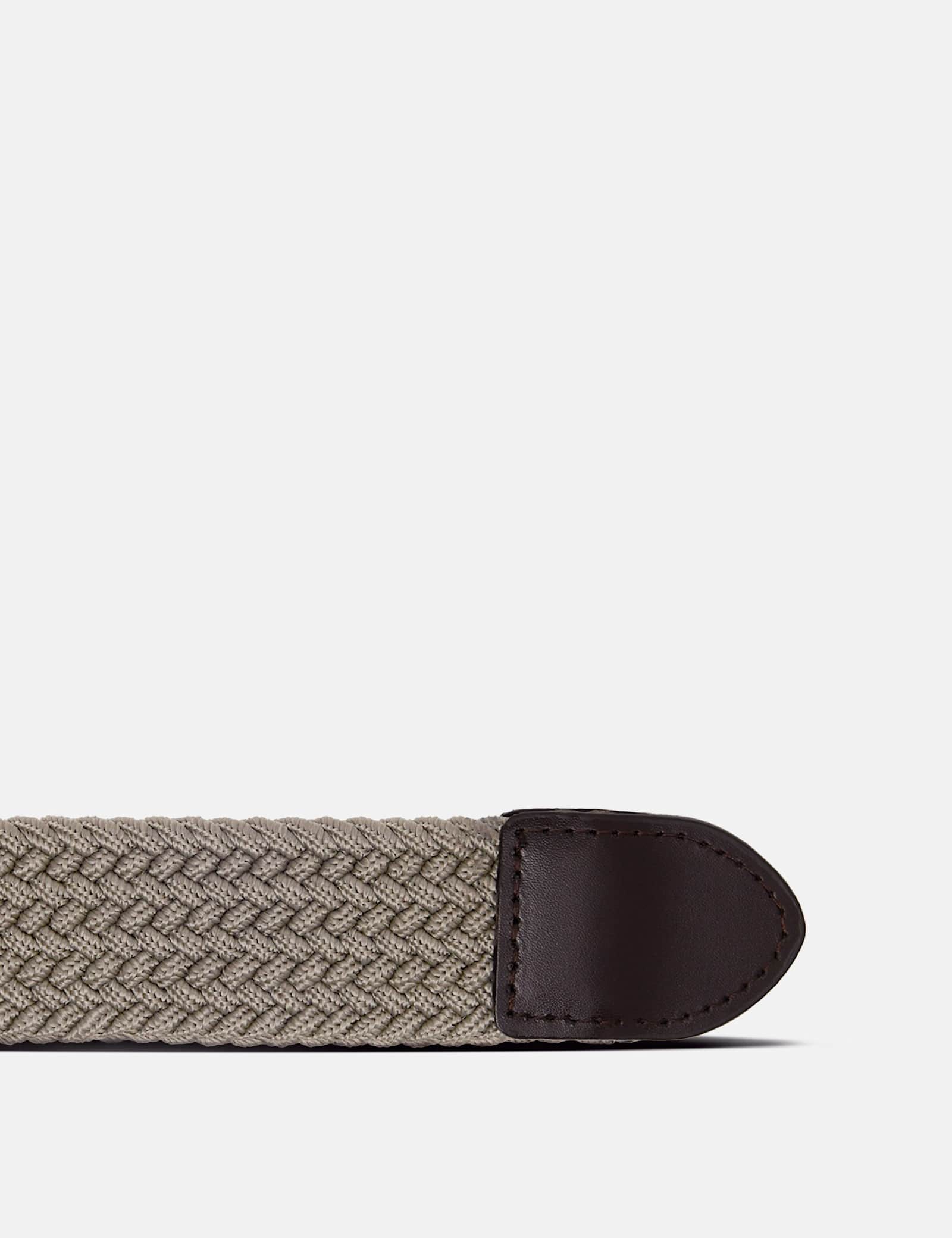Leather Braided Stretch Belt - image 5
