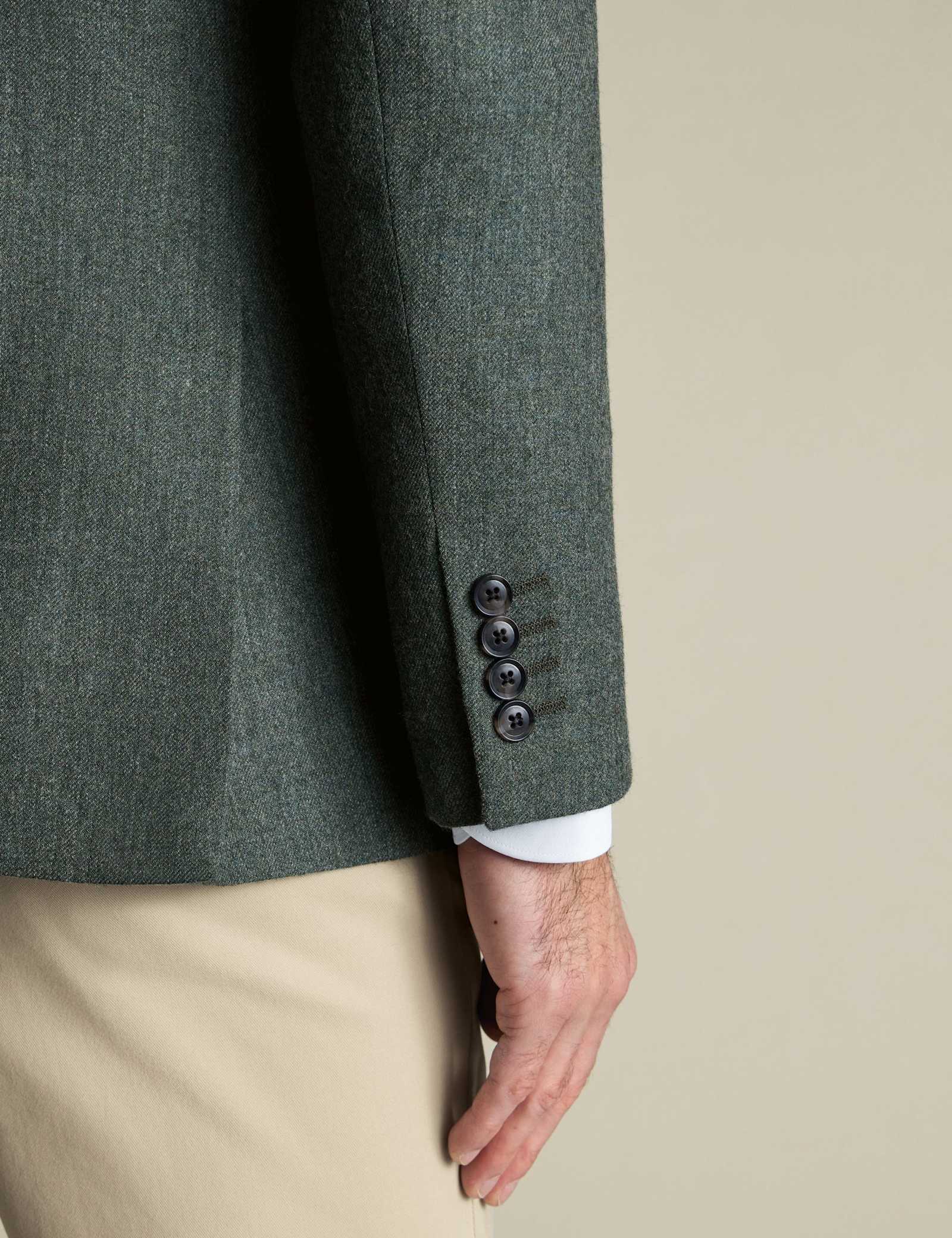 Slim Fit Pure Wool Tweed Suit Jacket - image 3