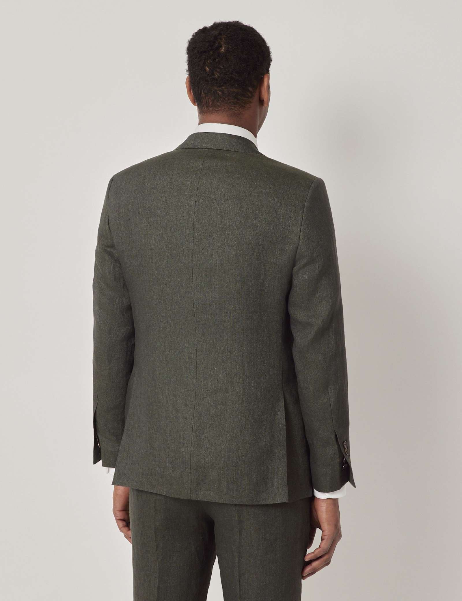 Tailored Fit Pure Italian Linen Suit Jacket - image 2