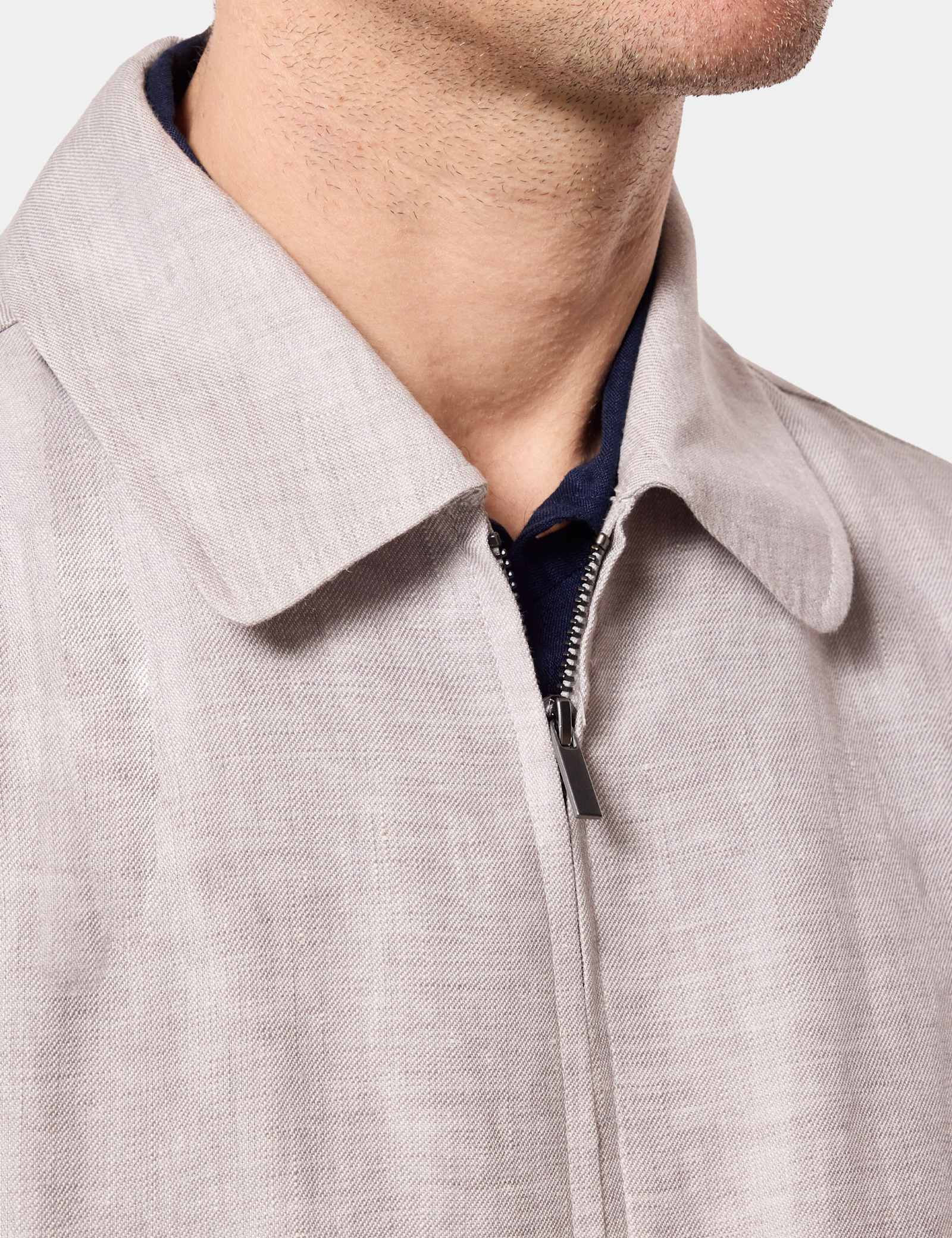 Pure Linen Lightweight Harrington Jacket - image 1