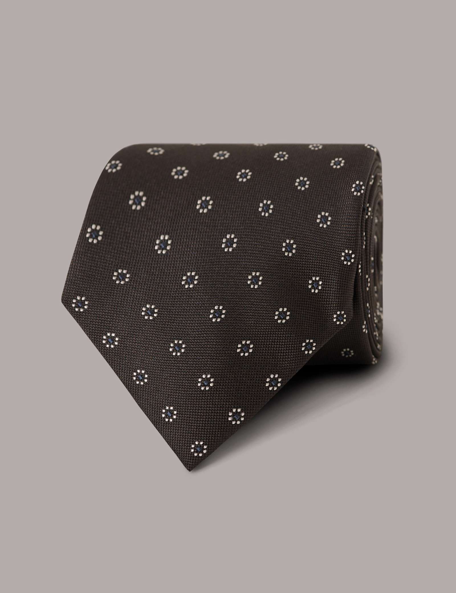 Floral Geometric Pure Silk Tie - image 3