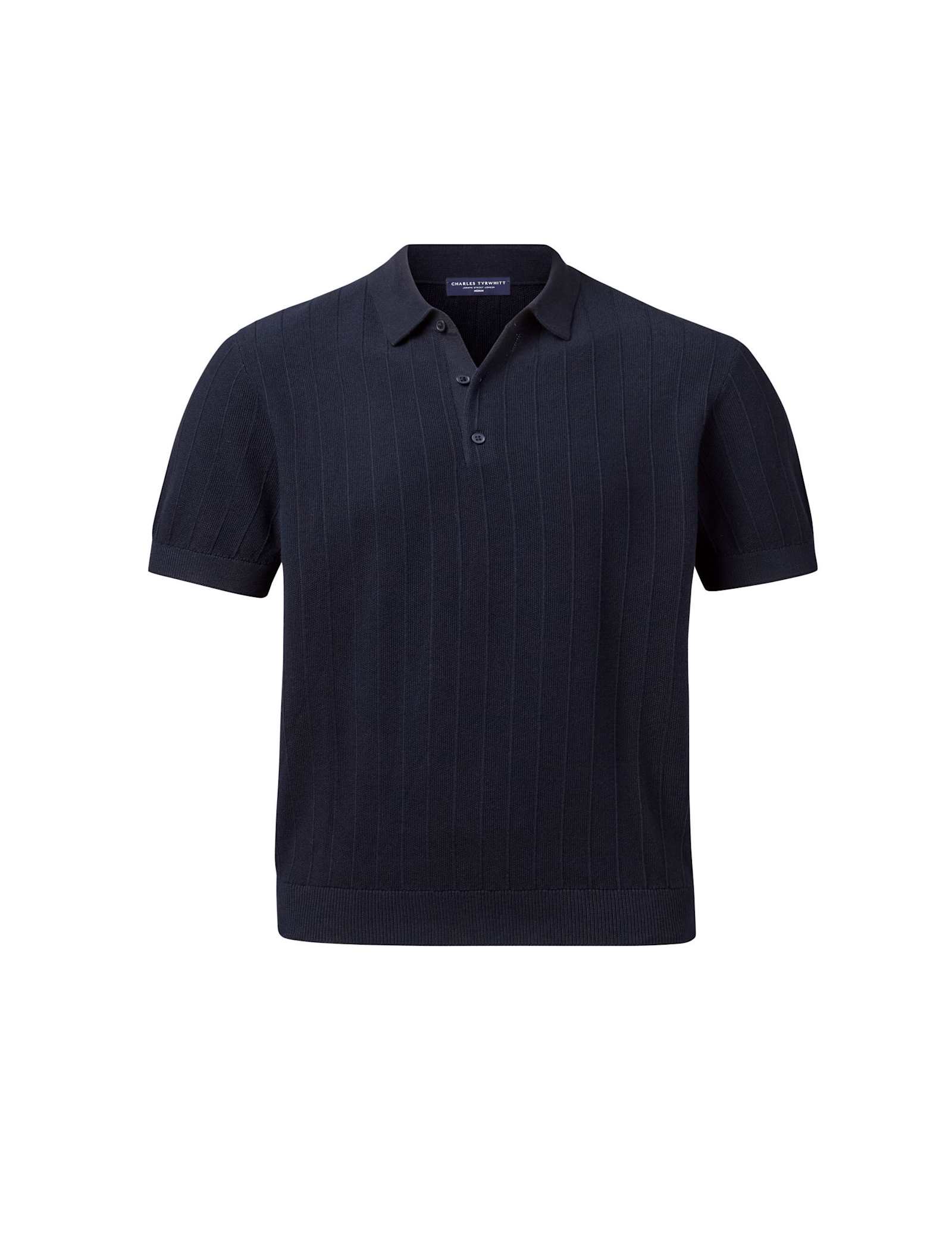 Pure Cotton Textured Knitted Polo Shirt - image 3