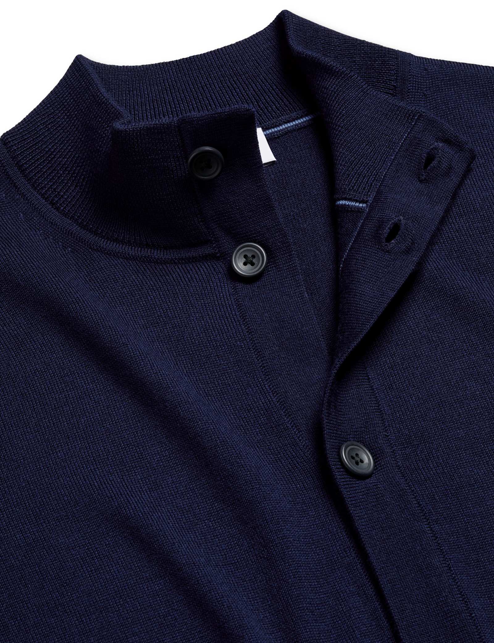Pure Merino Wool RFU Funnel Neck Cardigan - image 3