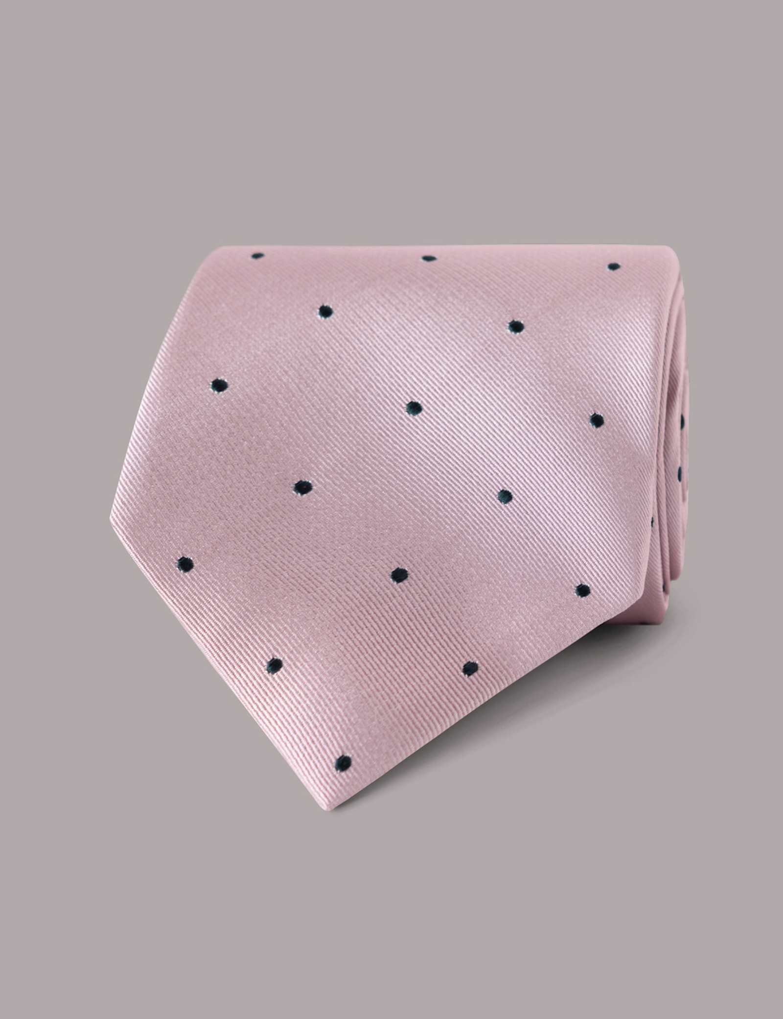 Polka Dot Pure Silk Tie - image 2