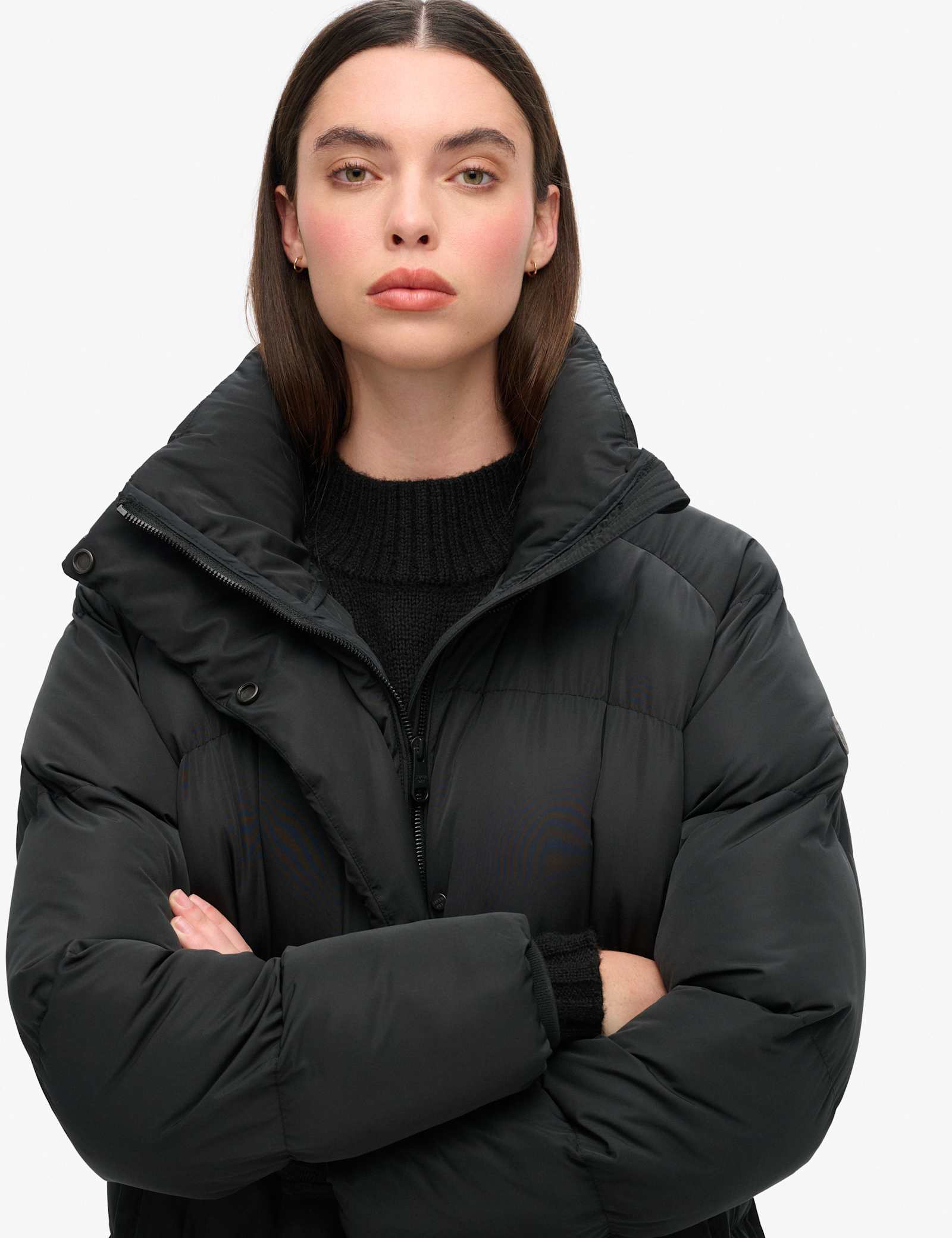 High Neck Longline Puffer Jacket - image 3