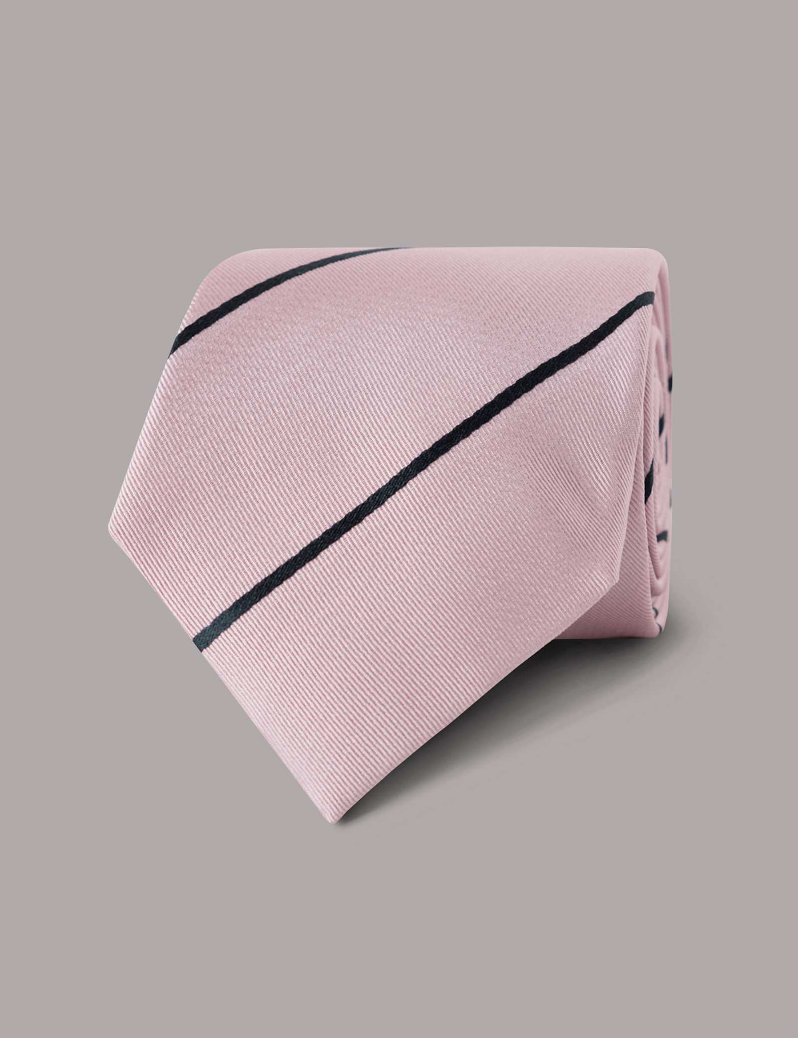 Striped Pure Silk Tie - image 2