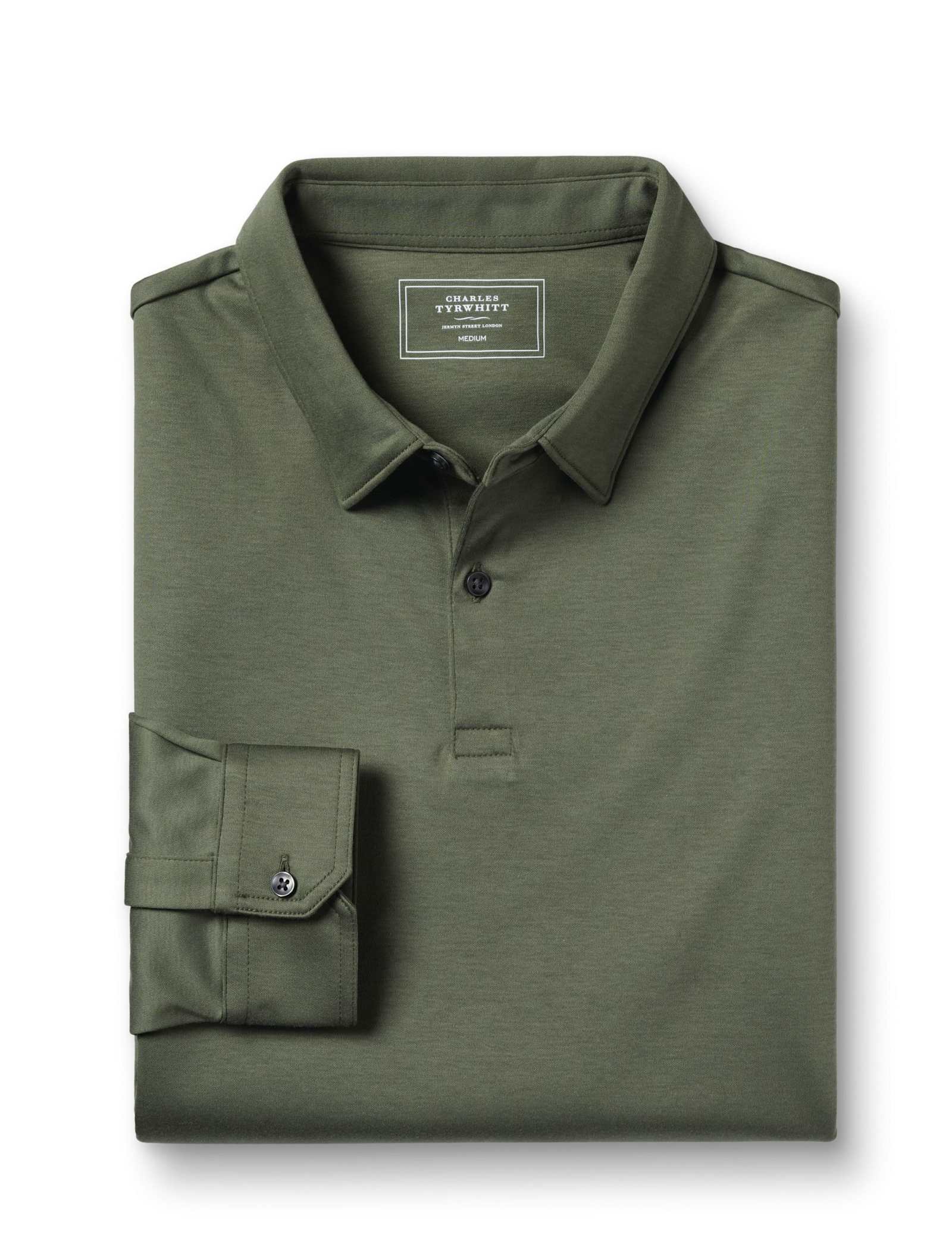 Pure Cotton Jersey Long Sleeve Polo Shirt - image 5