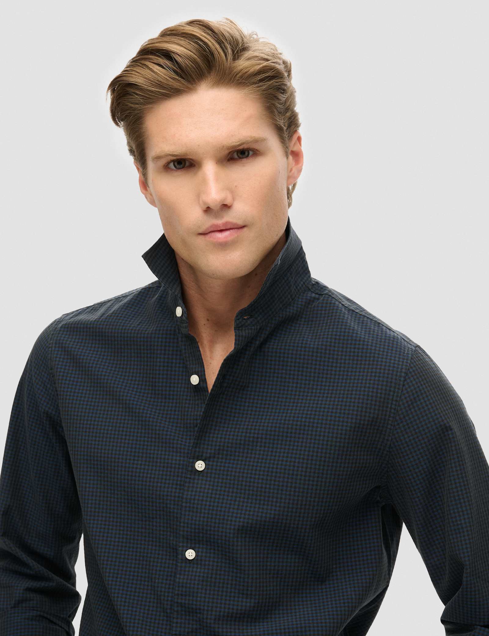 Pure Cotton Check Oxford Shirt - image 4