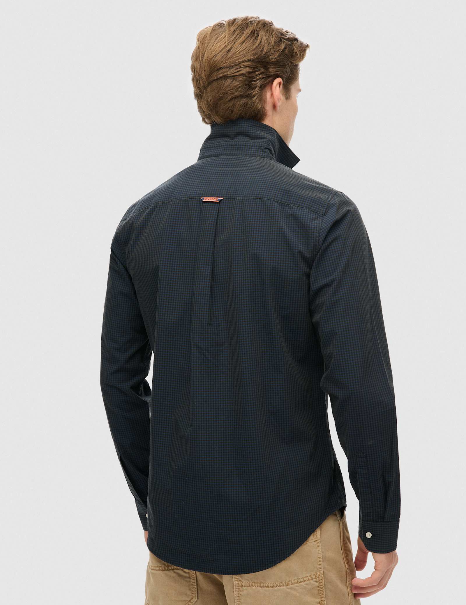Pure Cotton Check Oxford Shirt - image 3