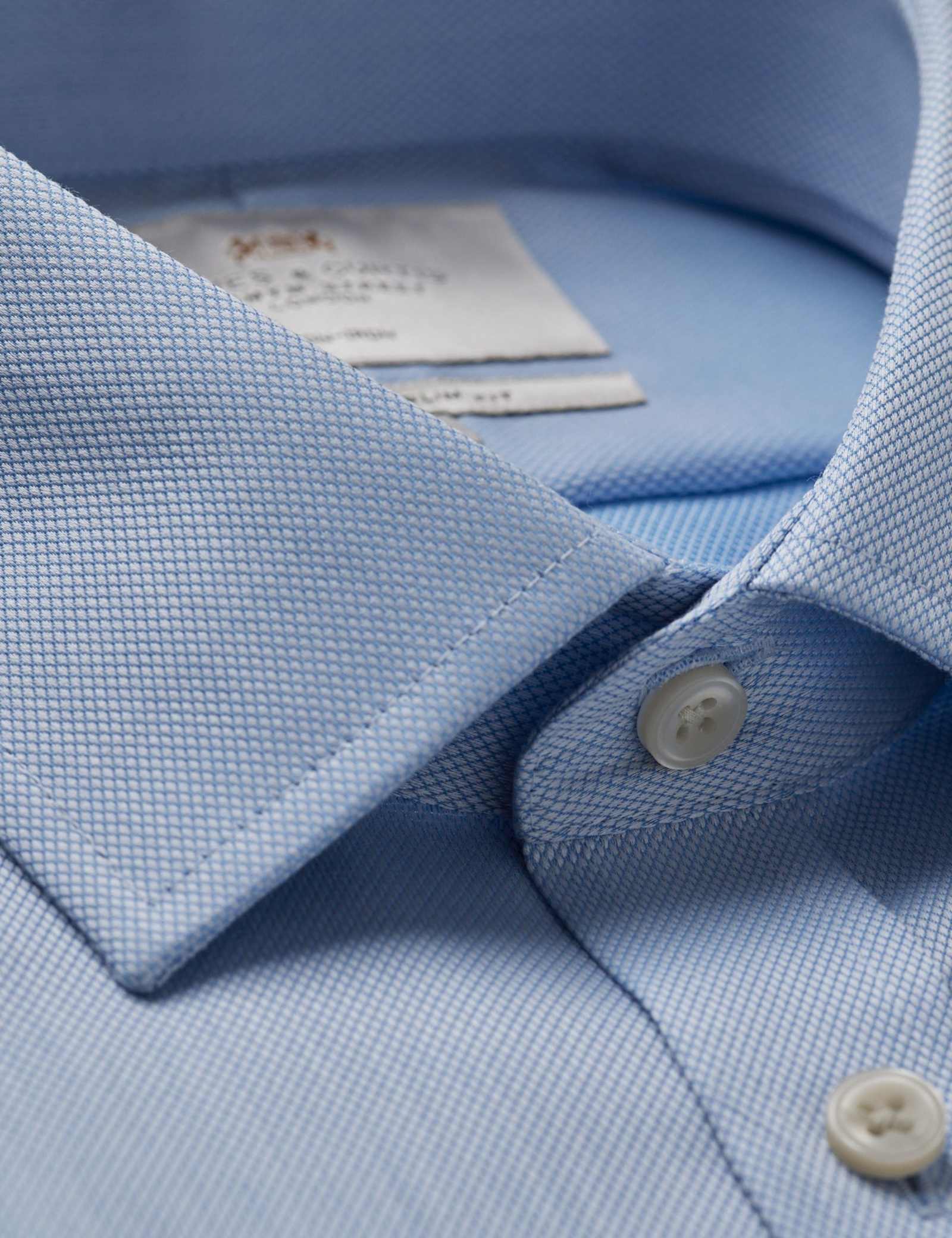 Slim Fit Pure Cotton Pique Shirt - image 1