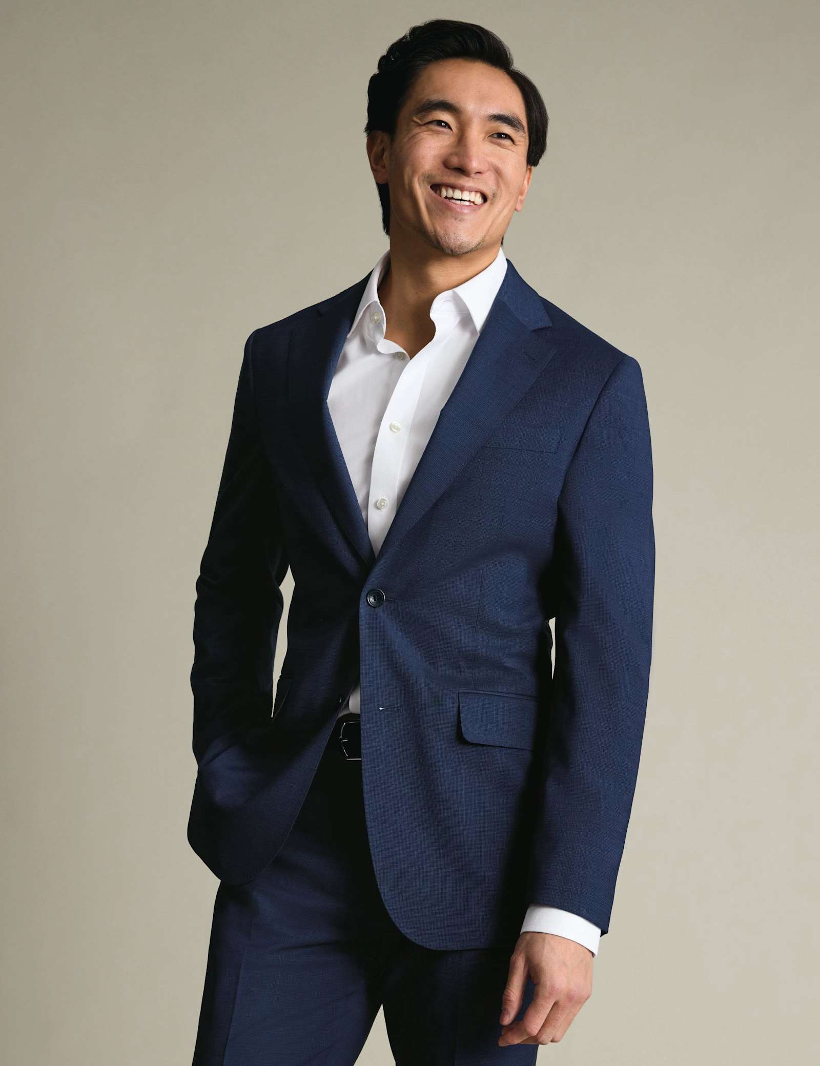 Slim Fit Italian Wool Rich Suit Jacket - image 1