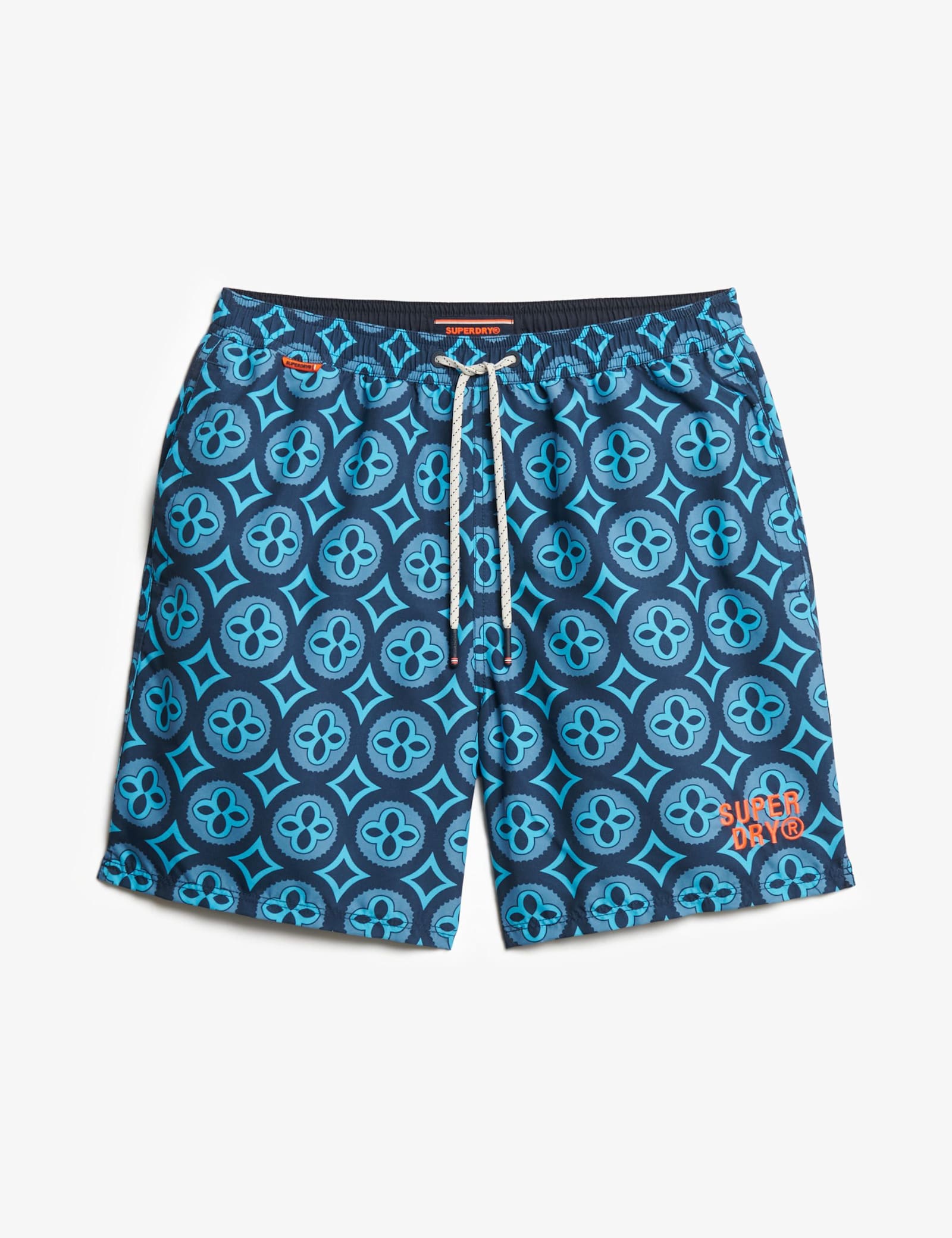 Pocketed Tile Print Swim Shorts - image 2
