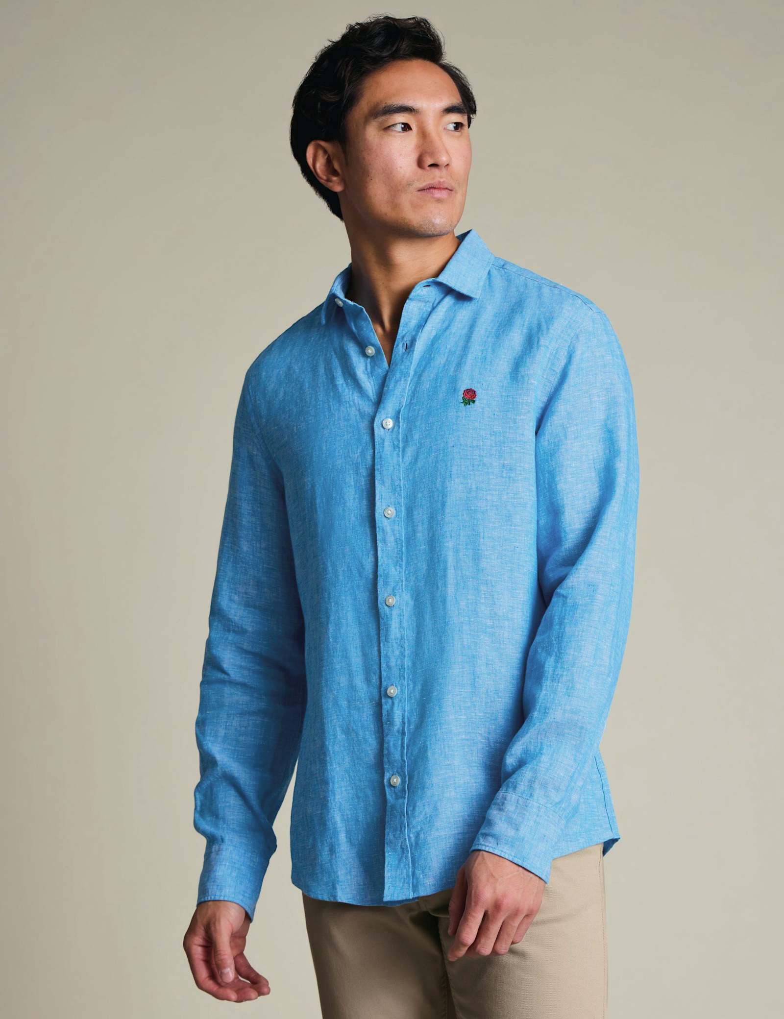 Slim Fit Pure Linen Shirt - image 1
