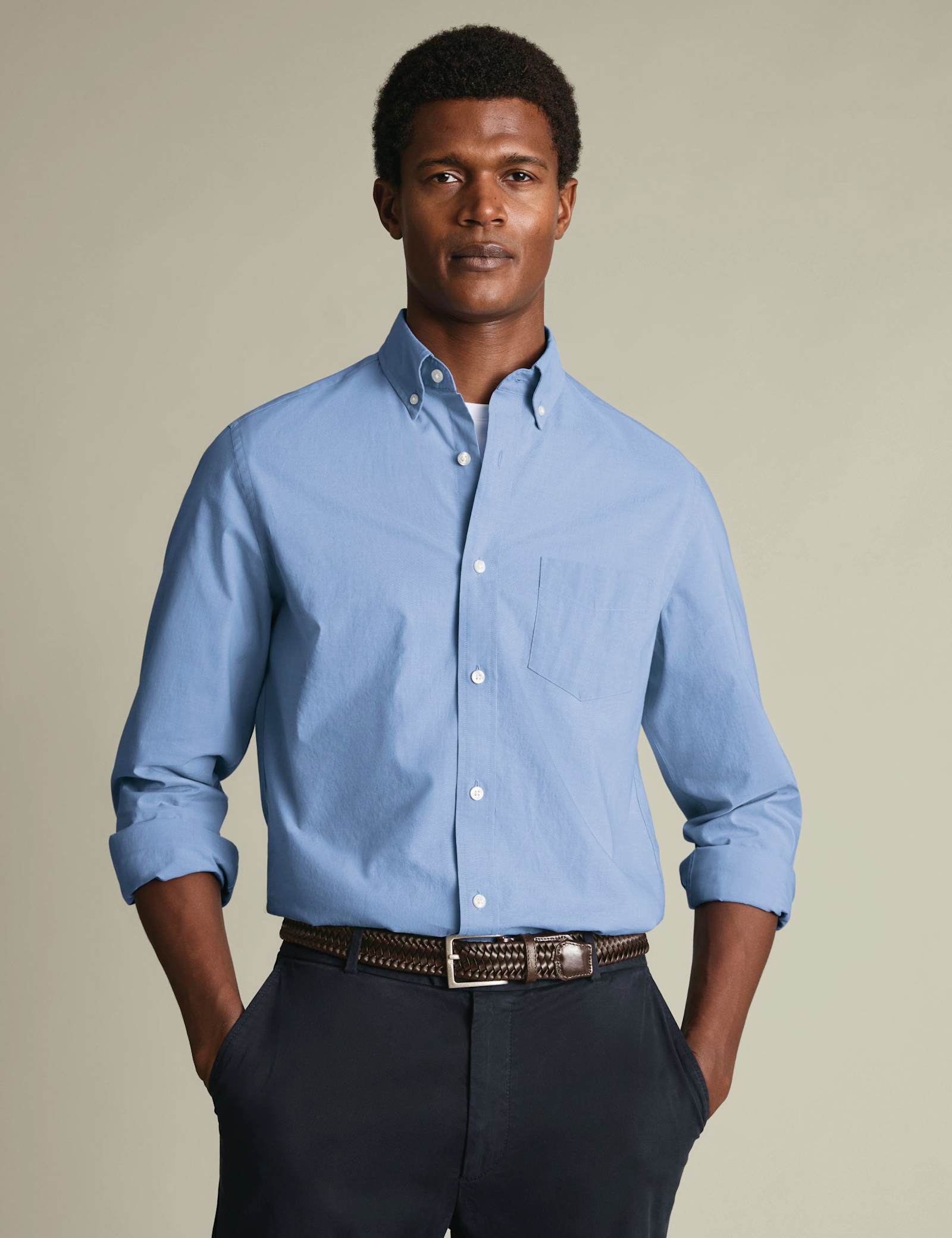 Slim Fit Easy Iron Pure Cotton Shirt - image 3