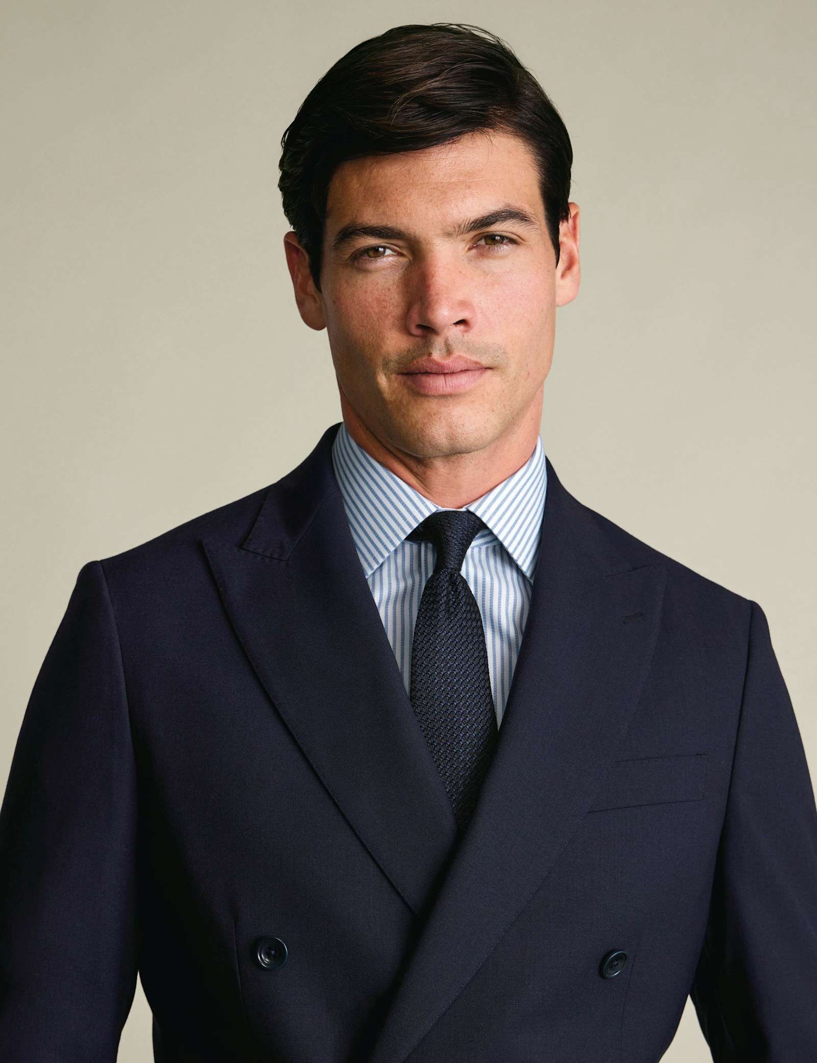Slim Fit Non Iron Pure Cotton Striped Shirt - image 3