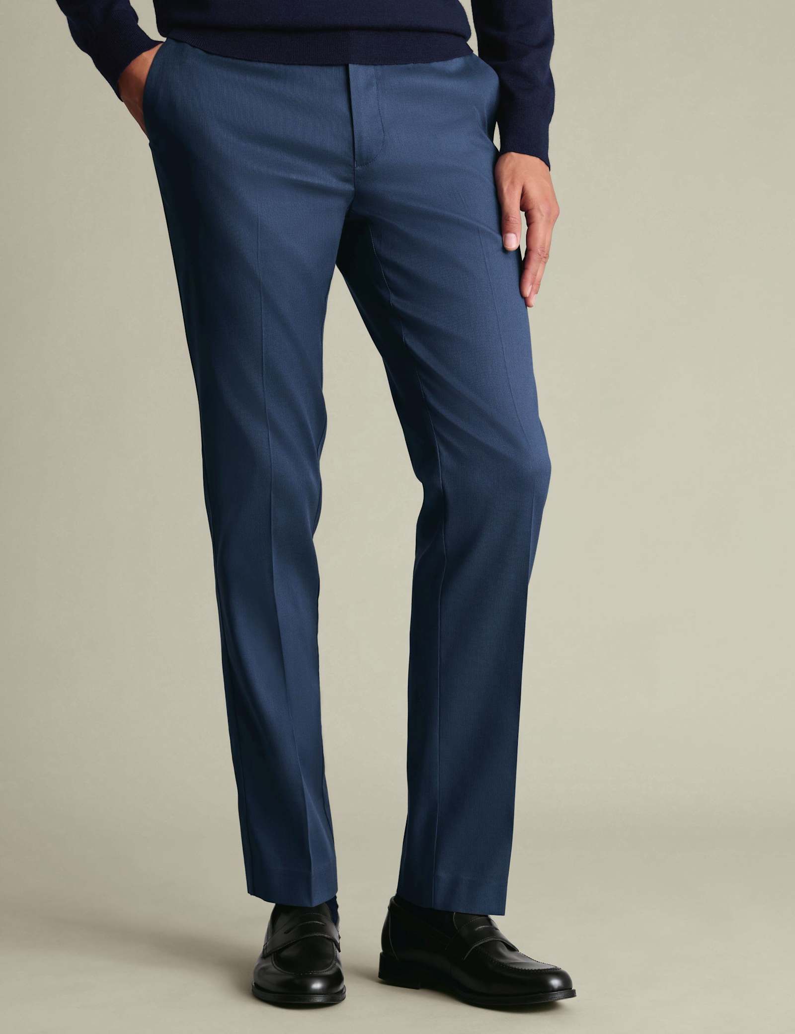 Slim Fit Cotton Rich Trousers - image 1