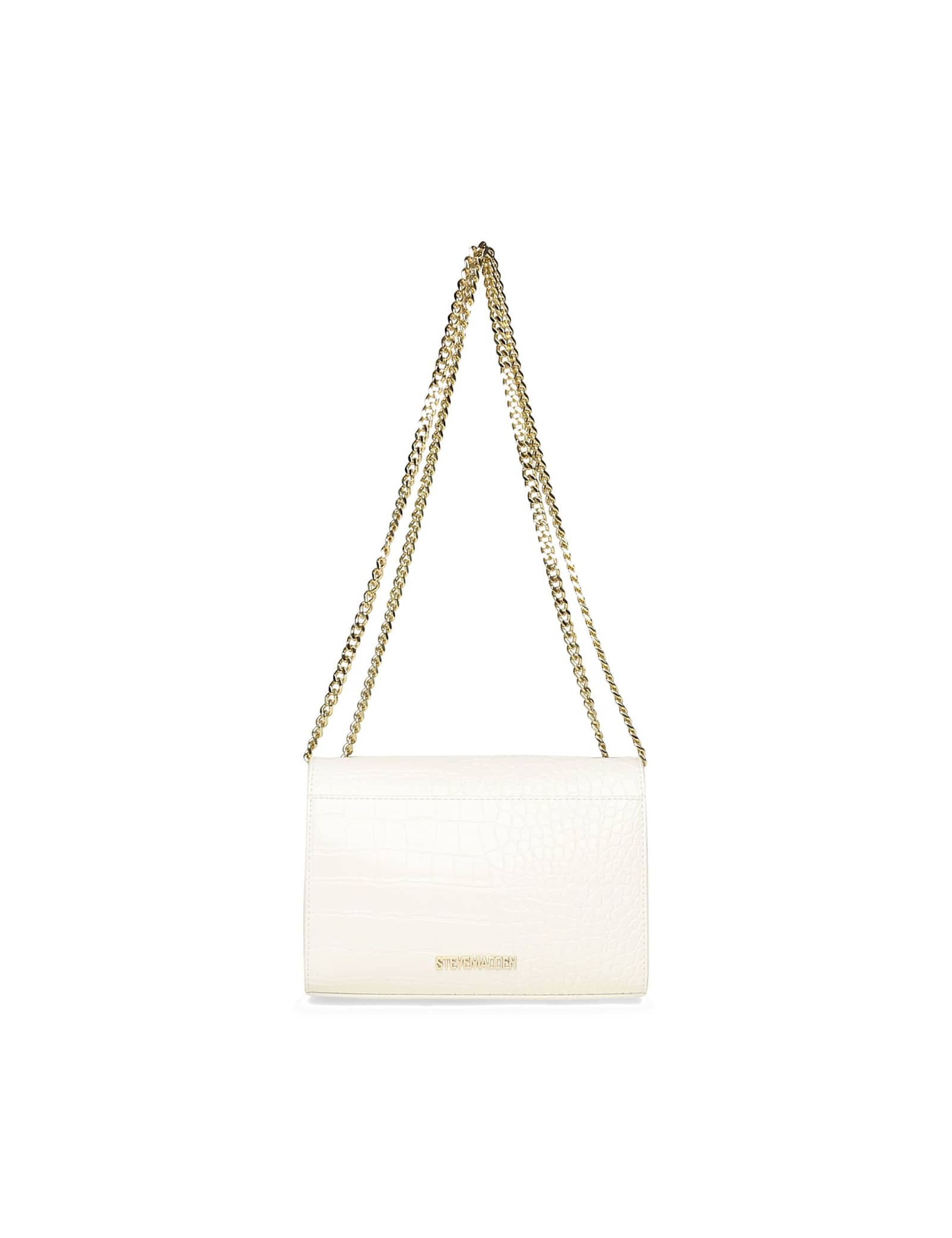 Croc Effect Chain Strap Shoulder Bag - image 1