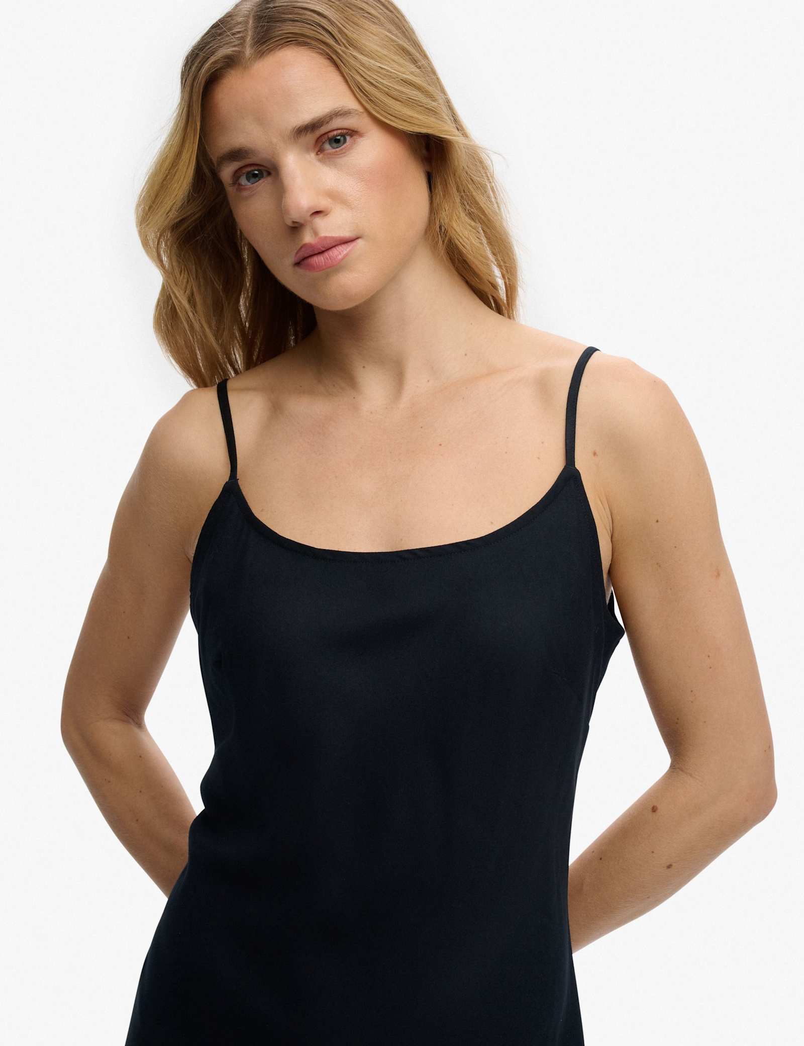 Scoop Neck Bias Cut Maxi Cami Slip Dress - image 4