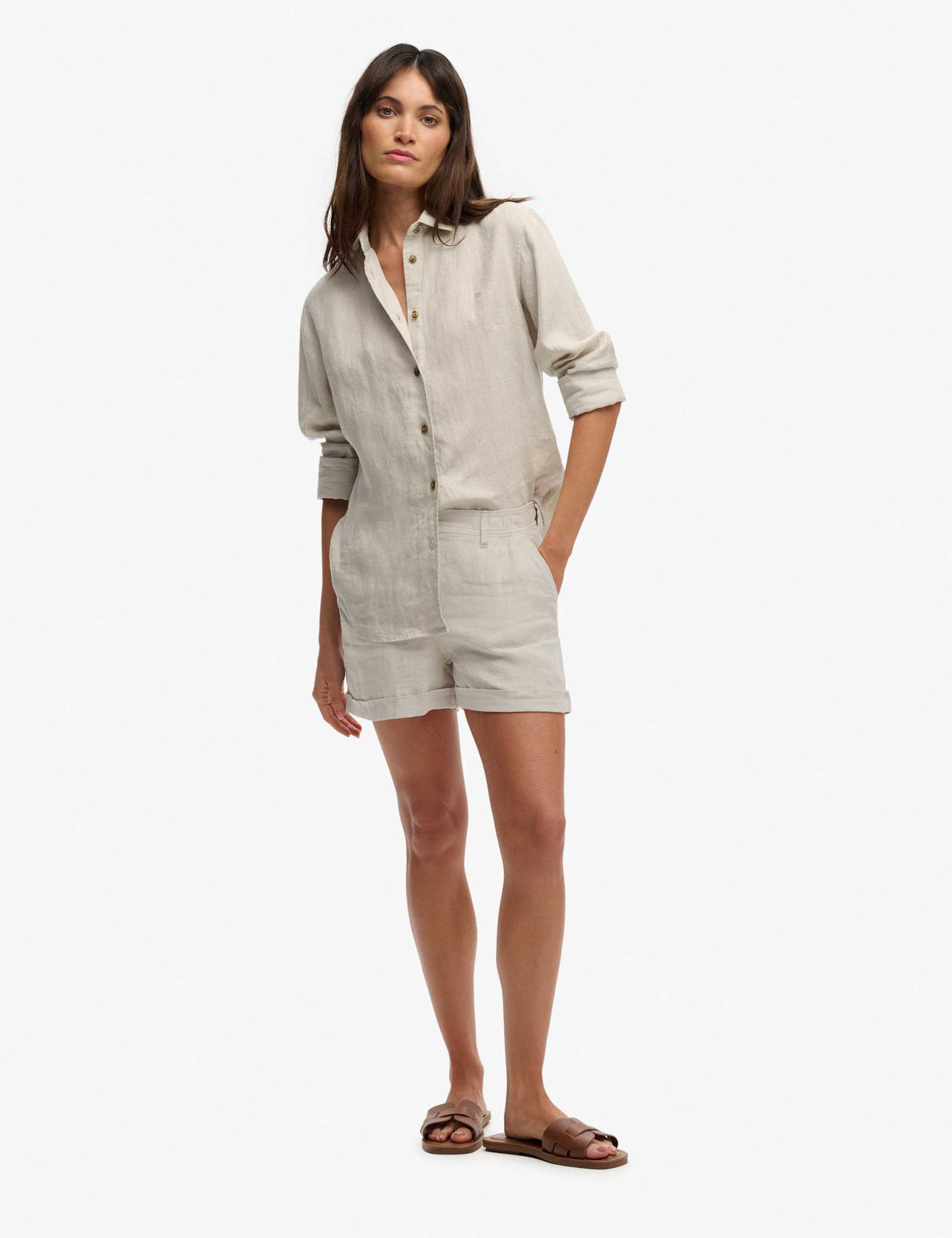 Pure Linen Shorts - image 4