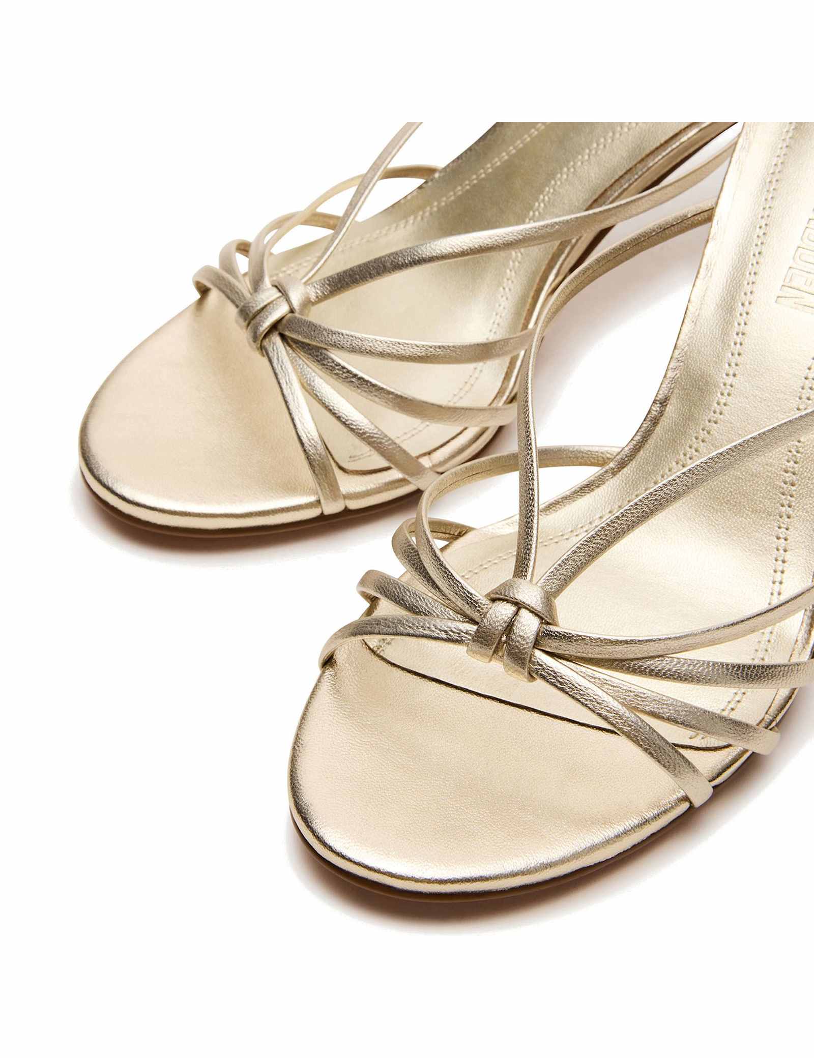 Edna Leather Strappy Kitten Heel Sandals - image 3