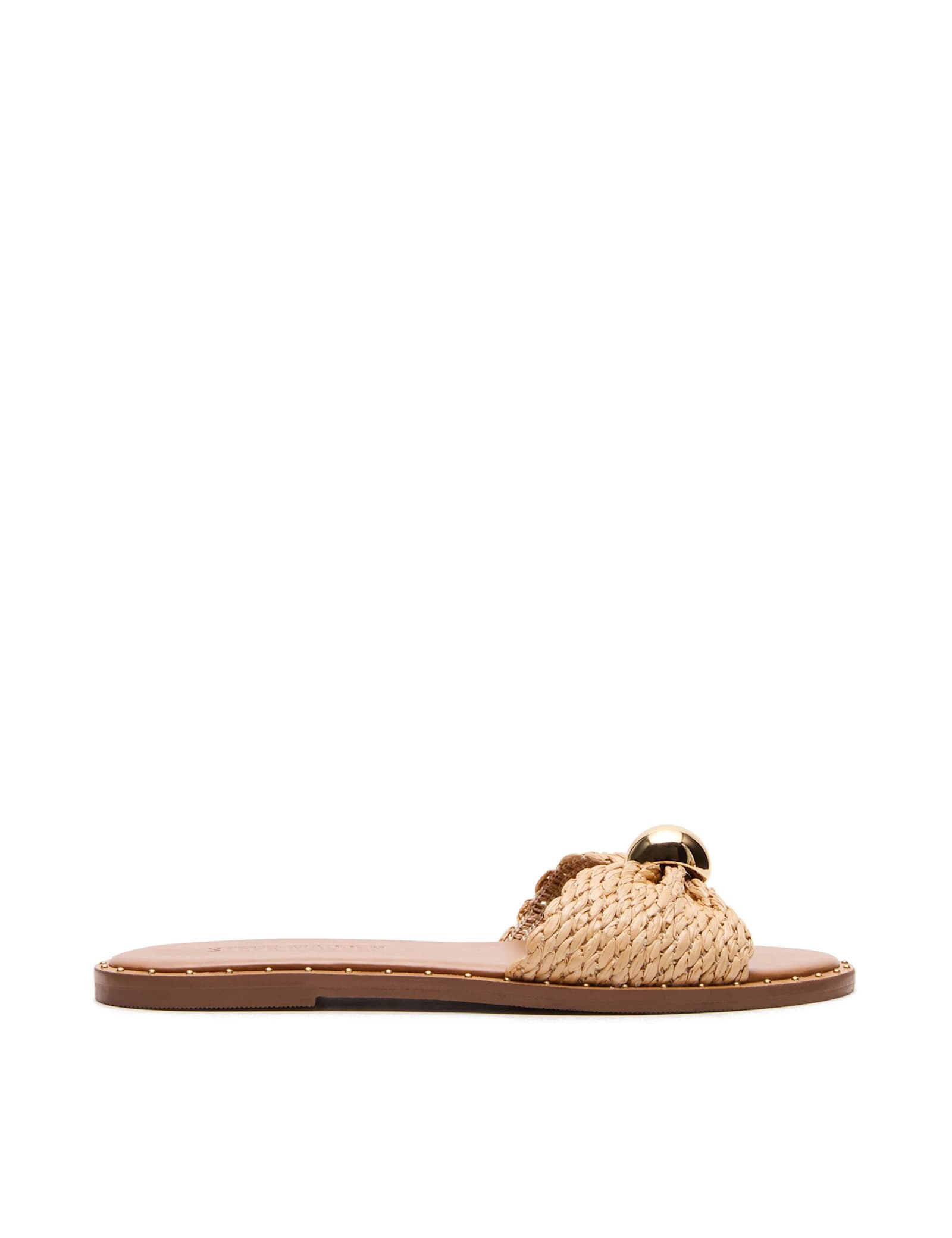 Dipsy Raffia Slip On Flat Sandals - image 1