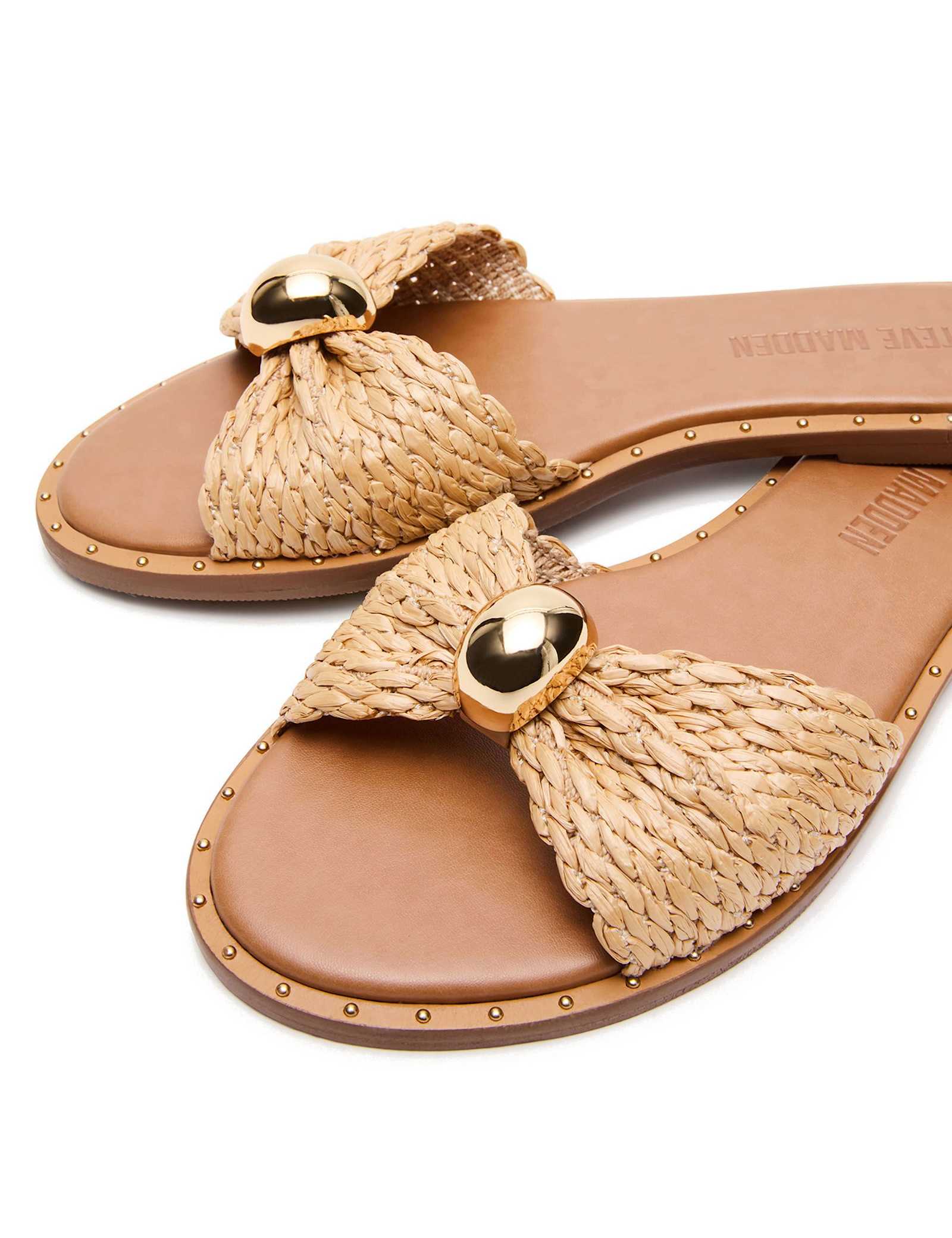 Dipsy Raffia Slip On Flat Sandals - image 3
