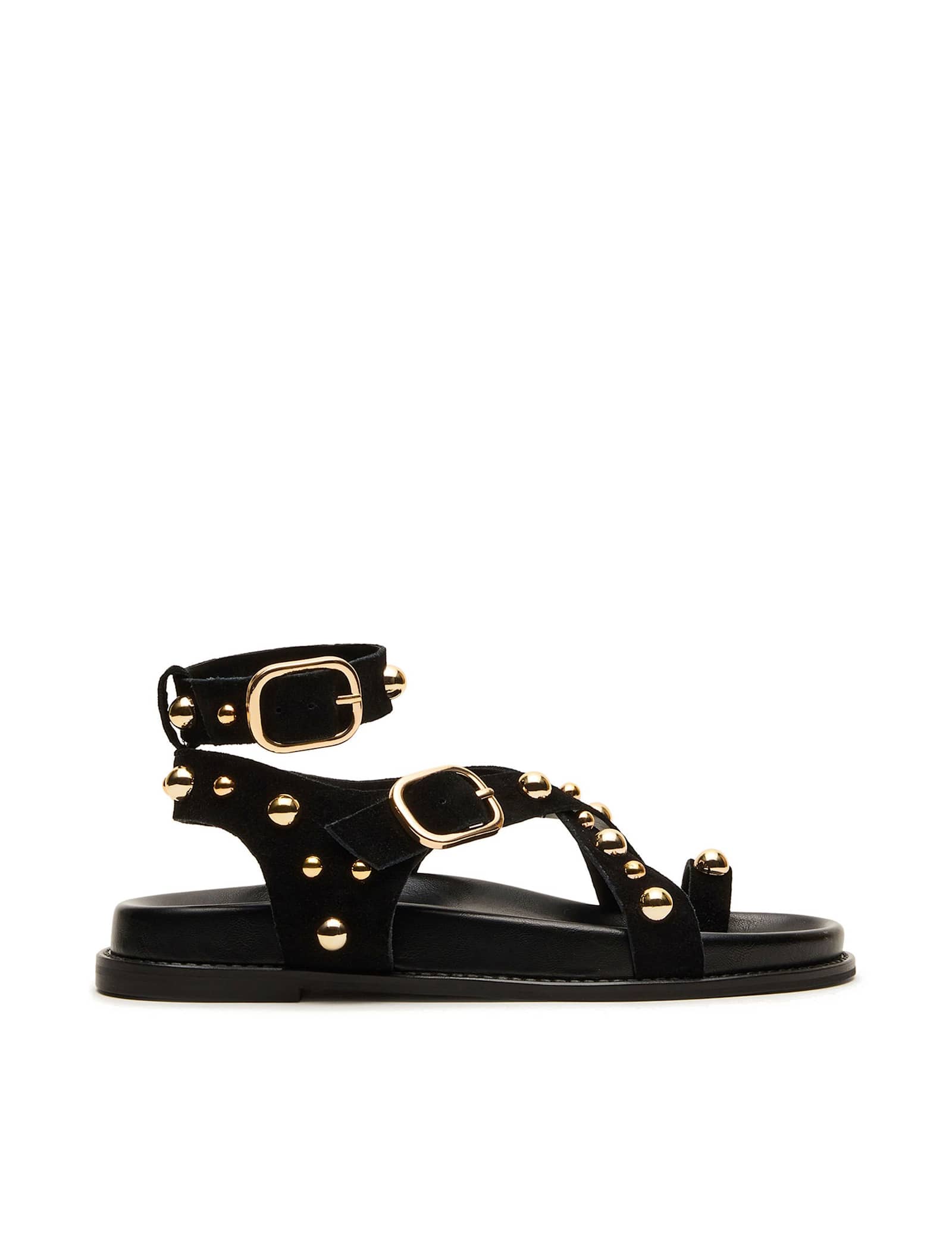 Suede Ankle Strap Flat Gladiator Sandals - image 1