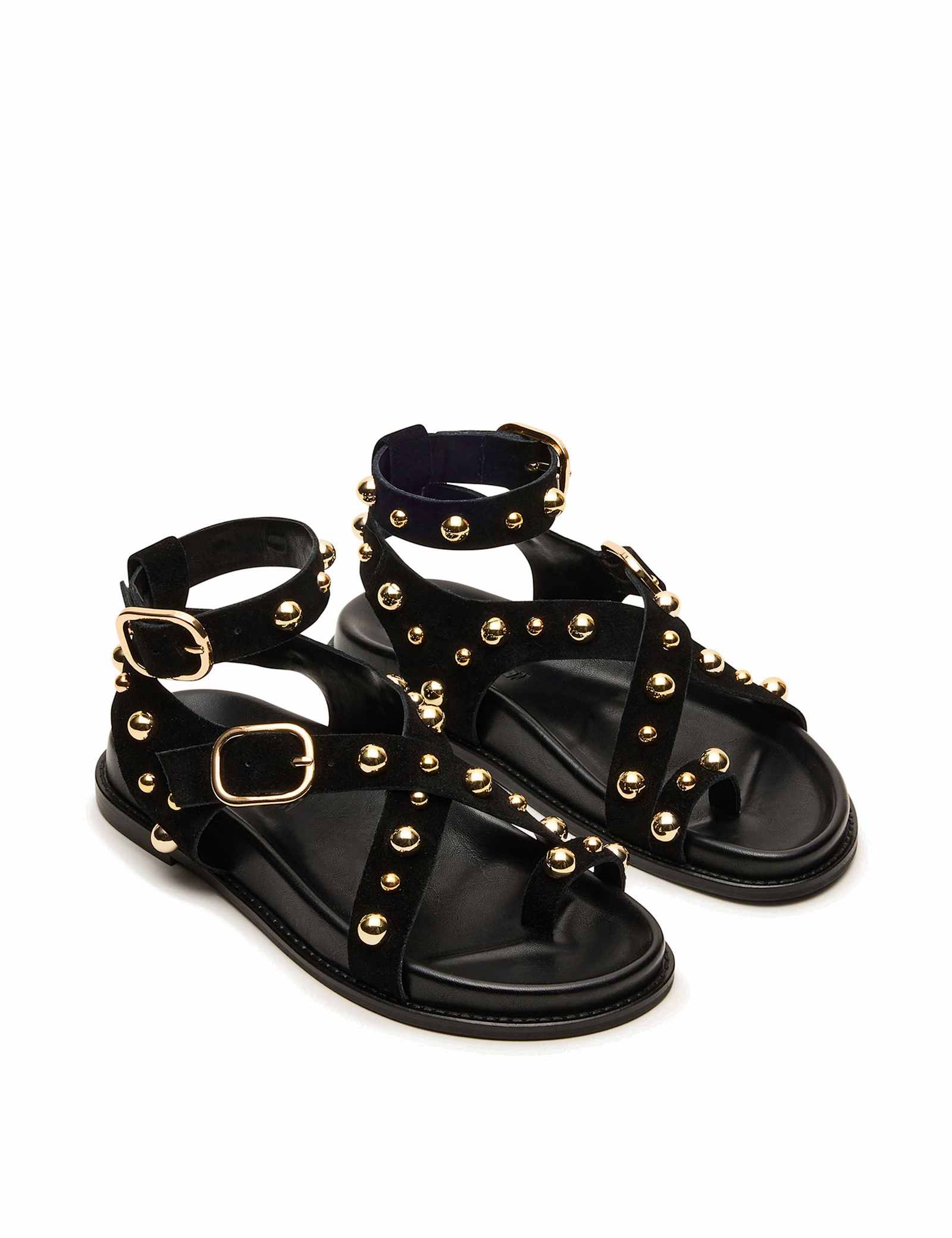 Suede Ankle Strap Flat Gladiator Sandals - image 3