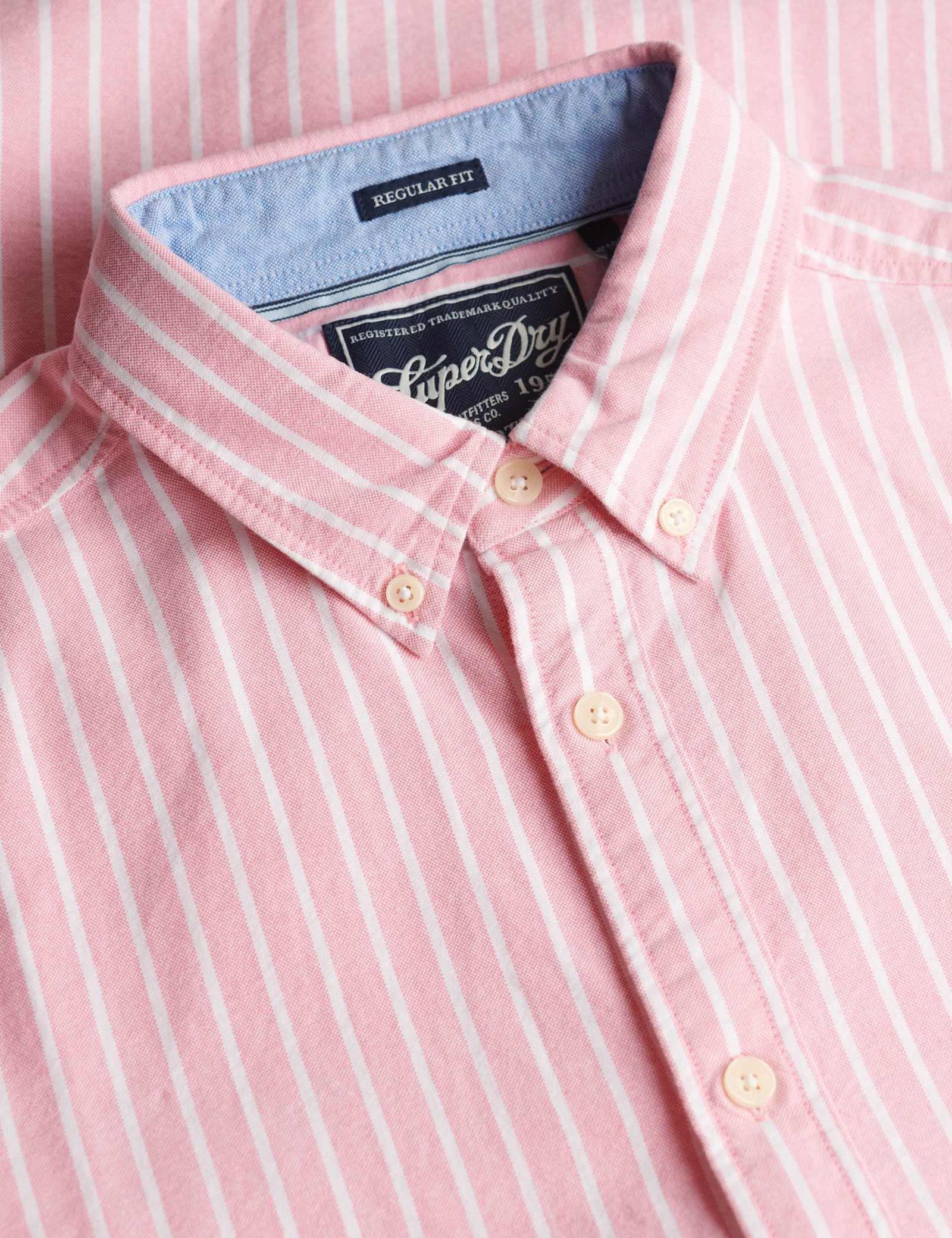 Relaxed Fit Striped Short Sleeve Oxford Shirt - image 3